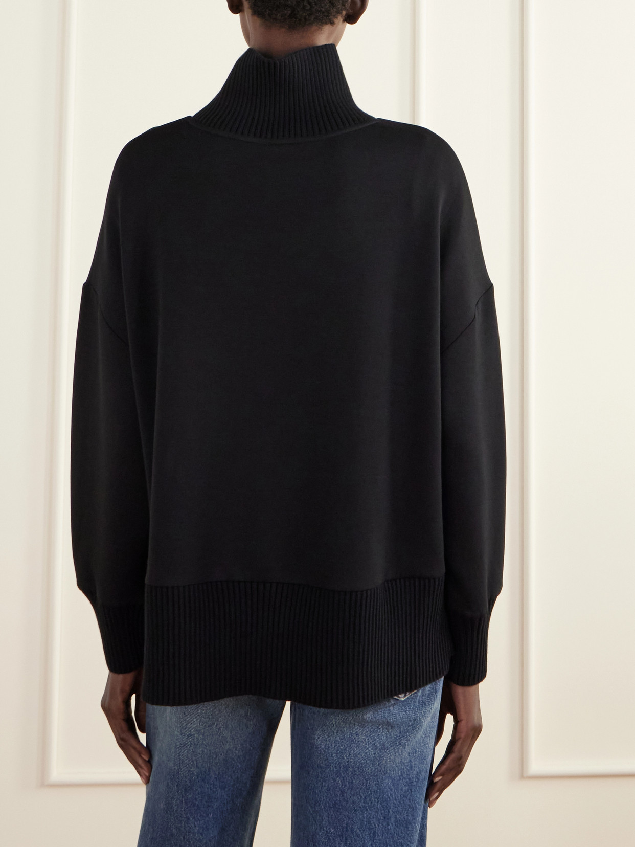 Barker Oversized Stretch-Jersey Turtleneck Sweatshirt