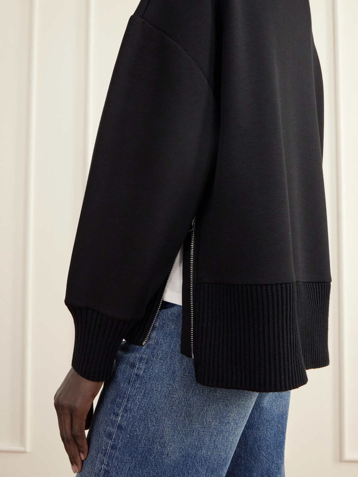 Barker Oversized Stretch-Jersey Turtleneck Sweatshirt