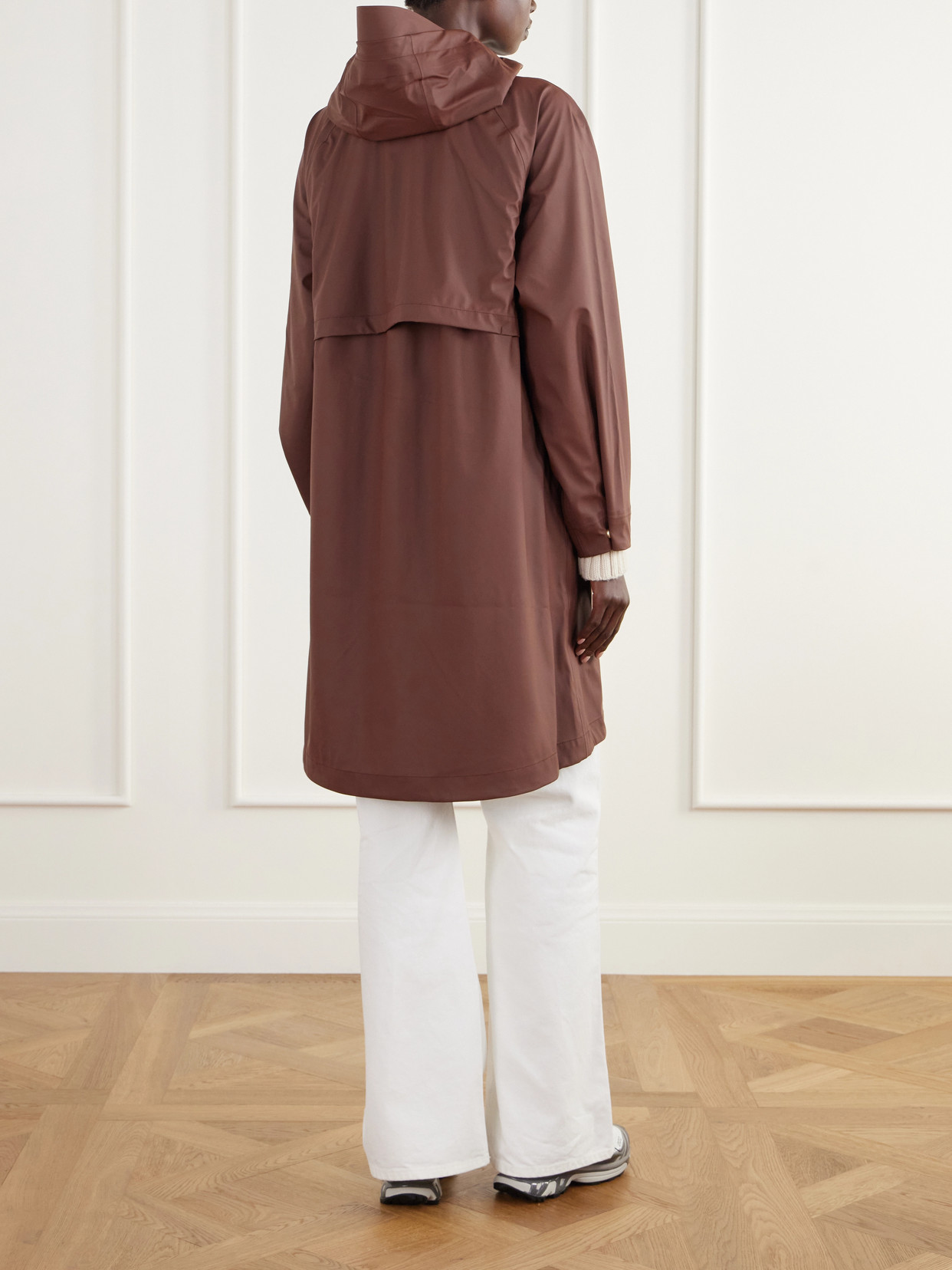Tovera Hooded Laminated-Shell Jacket