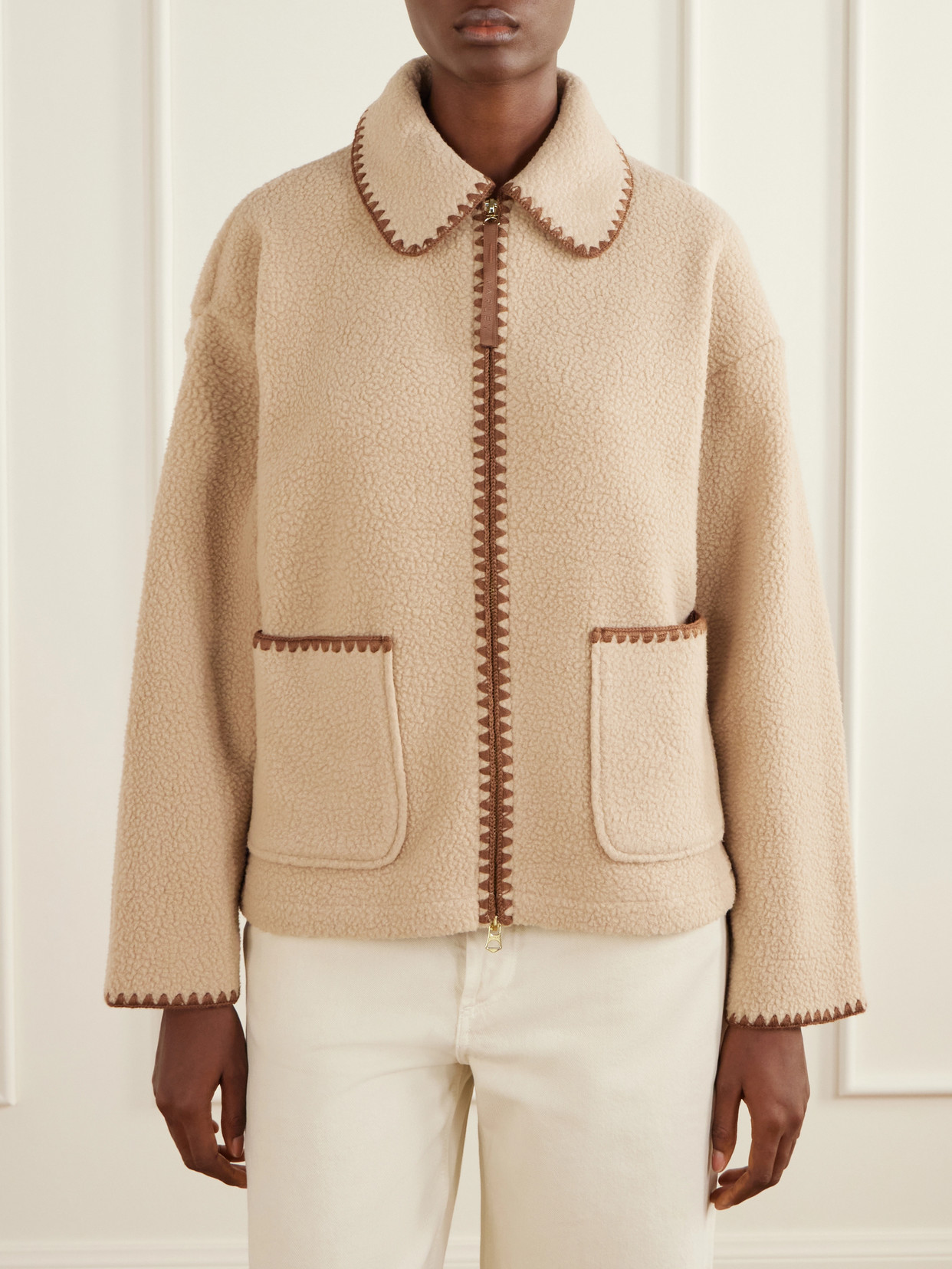 Ruiko Embroidered Recycled-Fleece Jacket