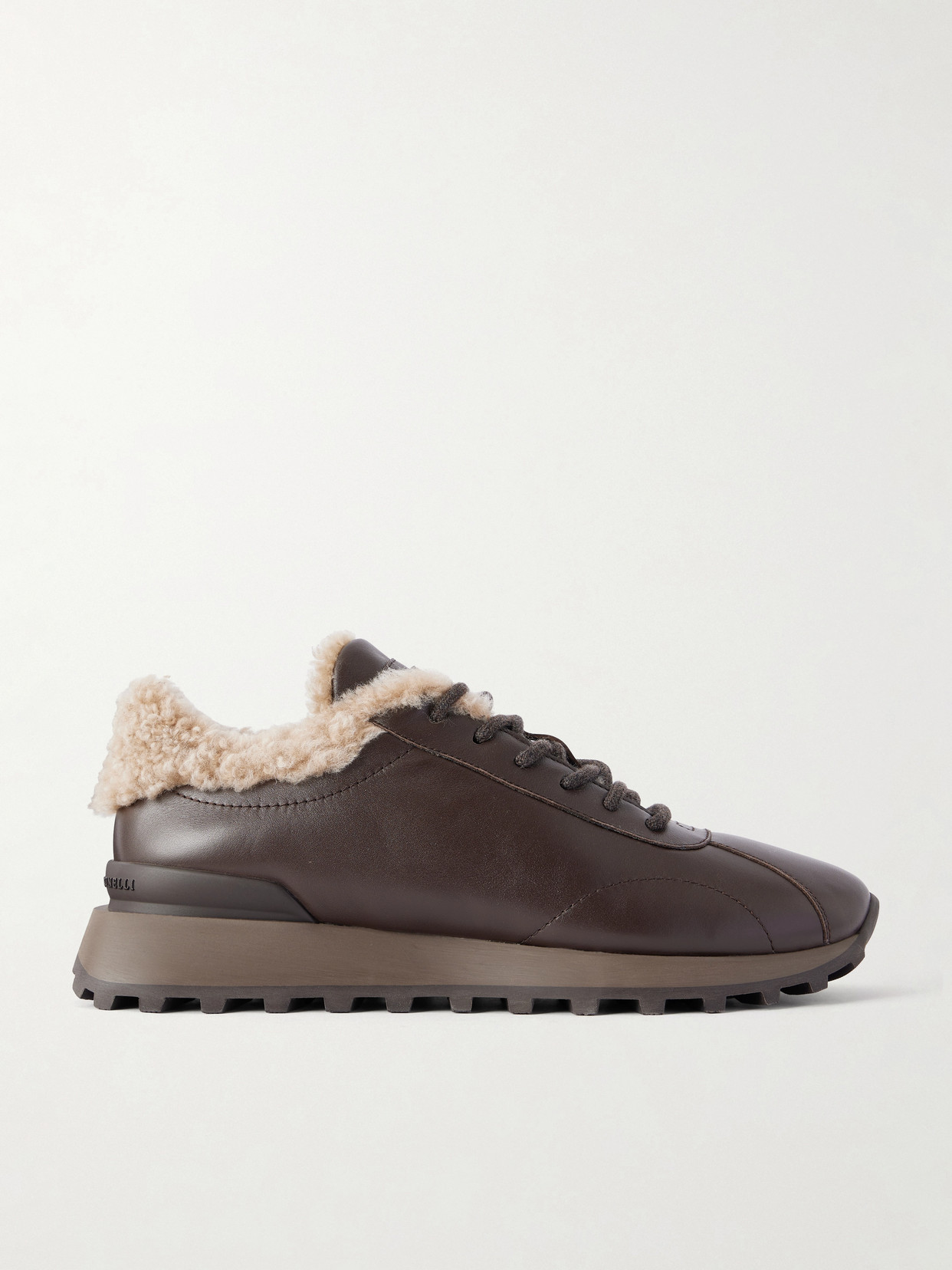 Shearling-Trimmed Sneakers