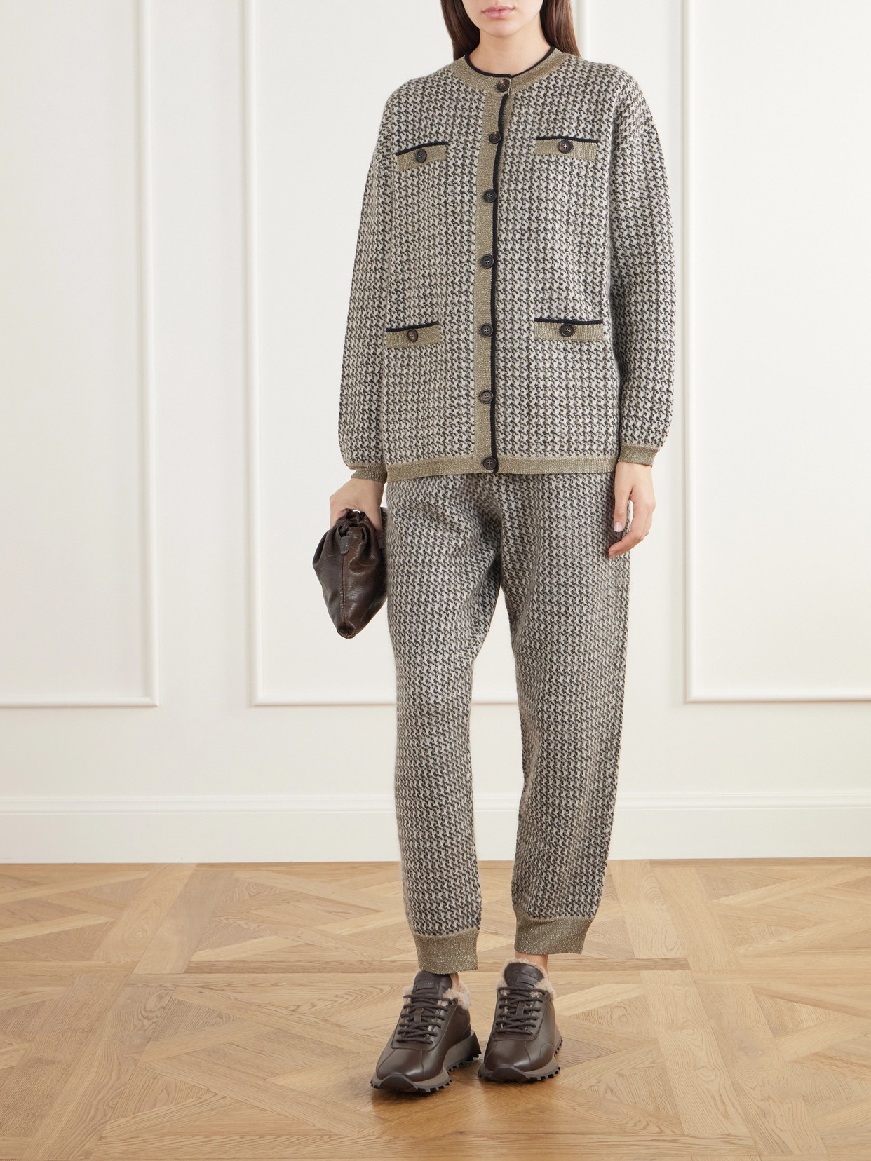 Shearling-Trimmed Sneakers