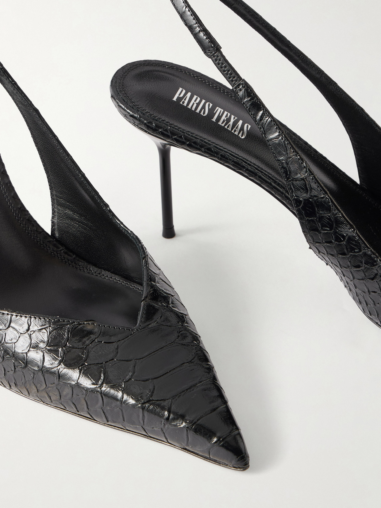 Lidia 70 Snake-Effect Slingback