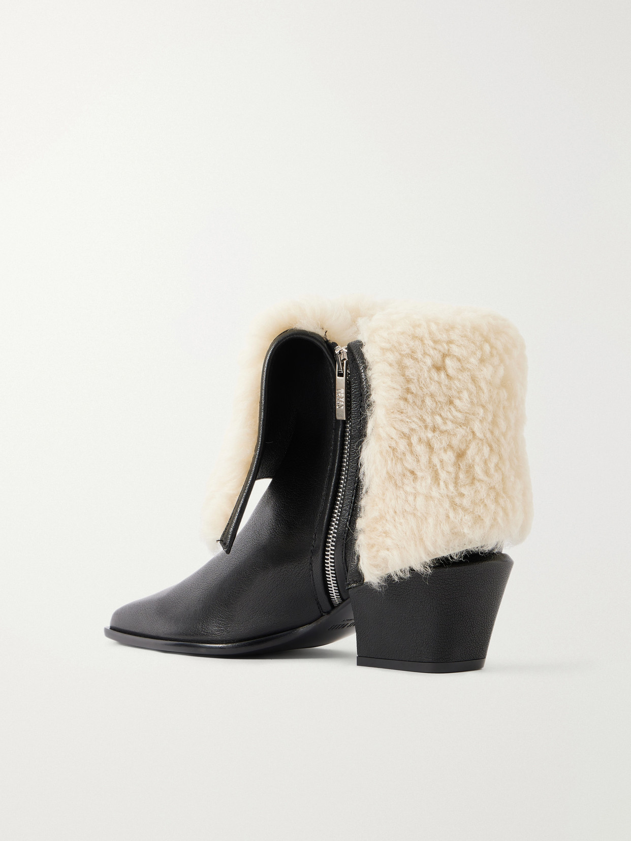 Bettina 50 Shearling-Trimmed Ankle Boots