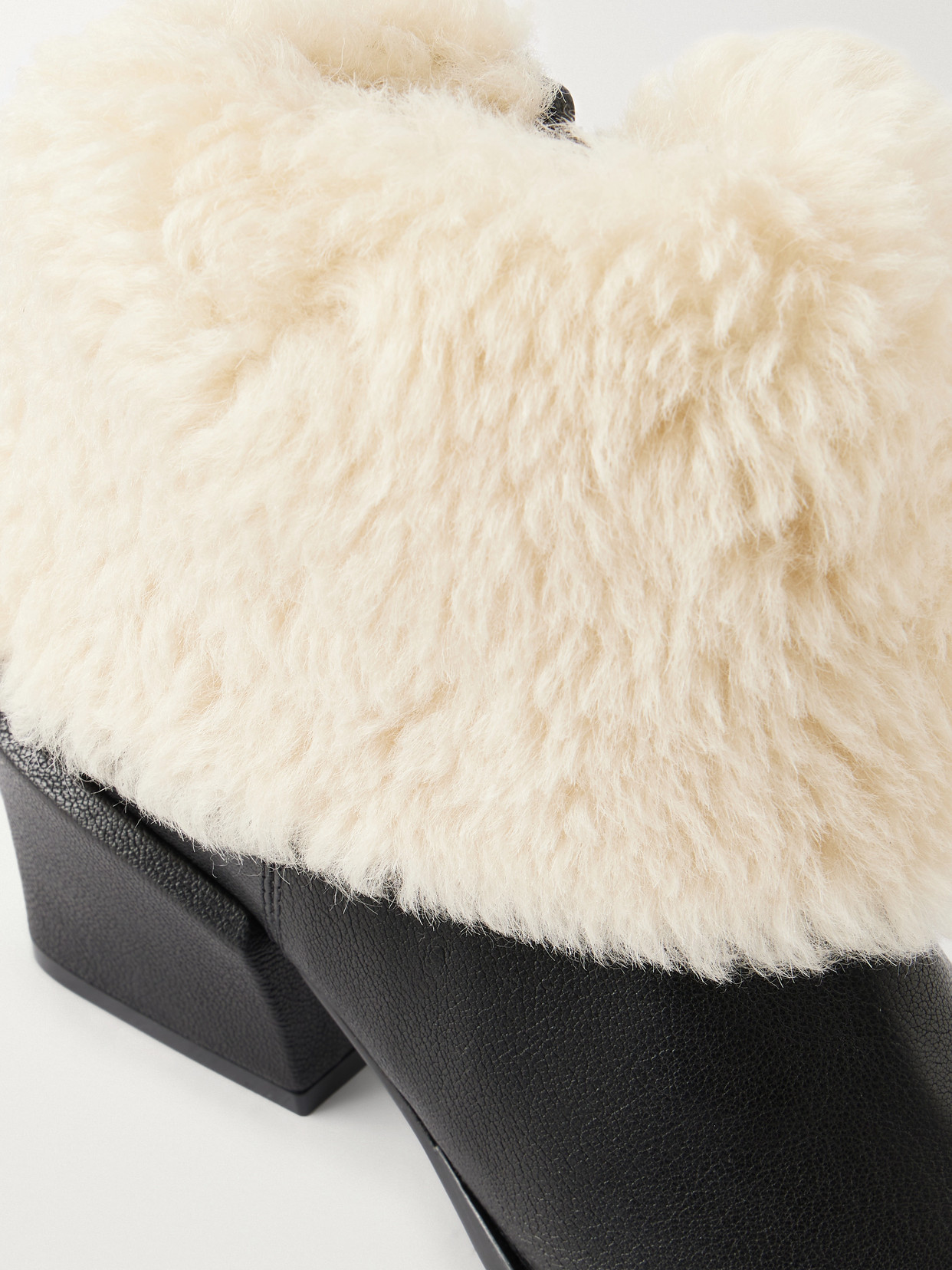 Bettina 50 Shearling-Trimmed Ankle Boots