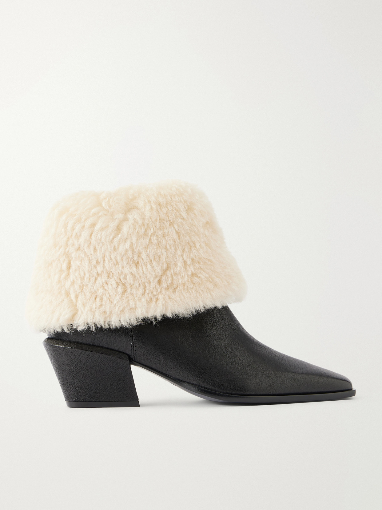 Bettina 50 Shearling-Trimmed Ankle Boots