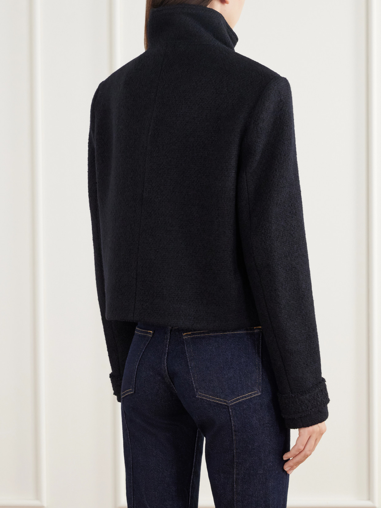 Wilcox Cropped Wool-Blend Bouclé Jacket
