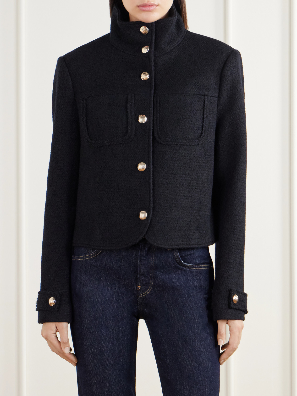 Wilcox Cropped Wool-Blend Bouclé Jacket