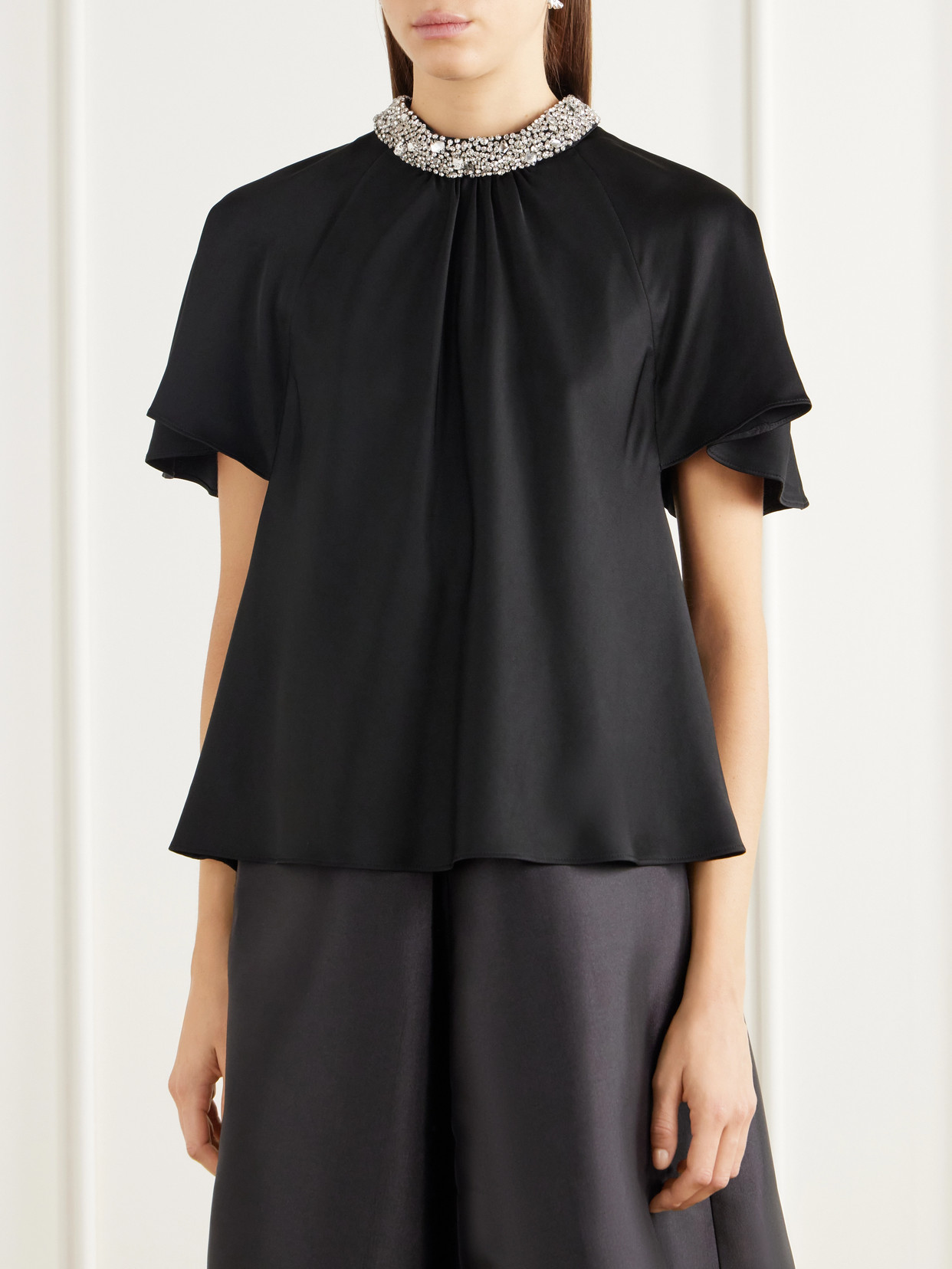 Loreta Crystal-Embellished Blouse