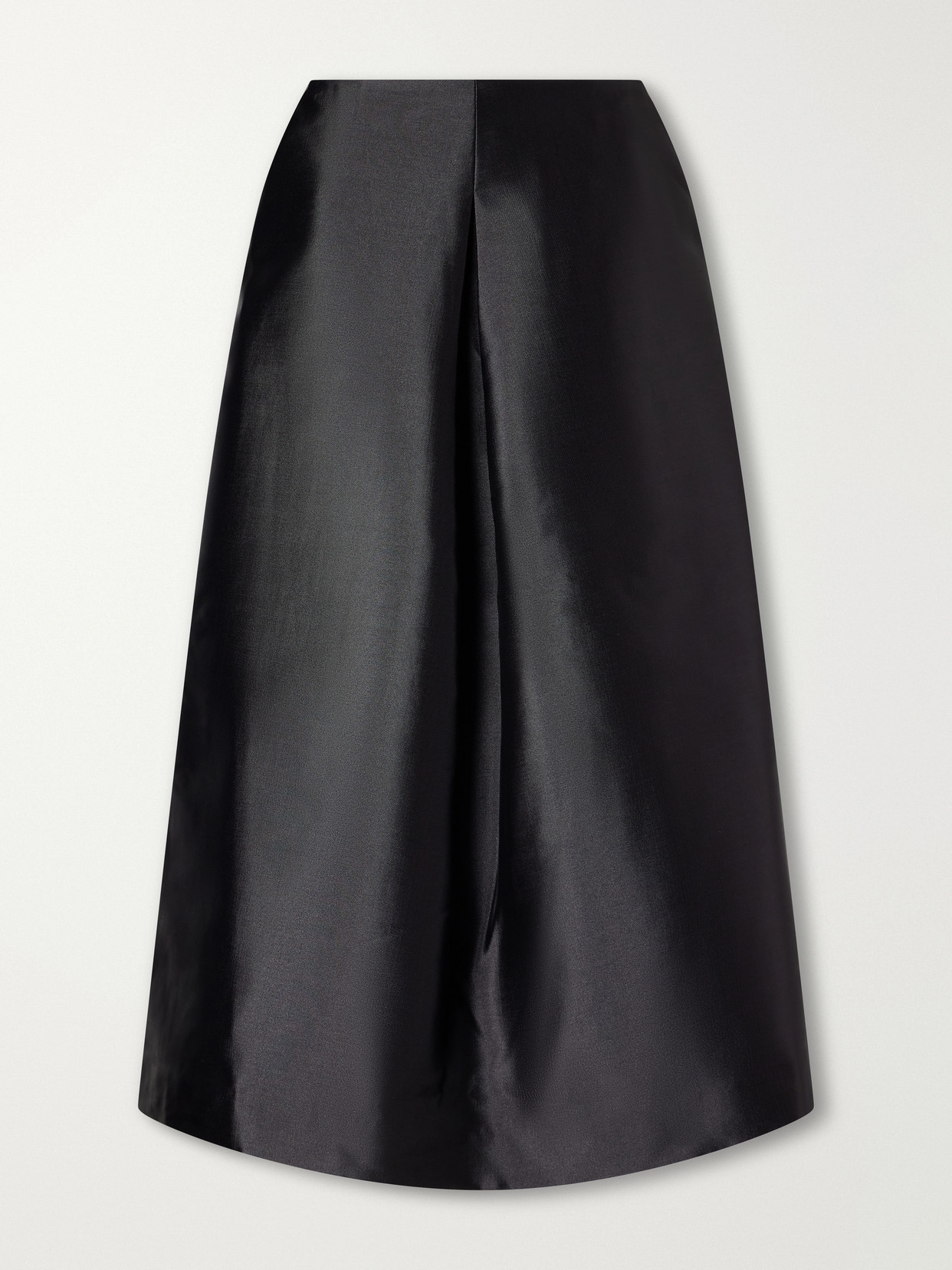 Vexa Pleated Duchess-Satin Midi