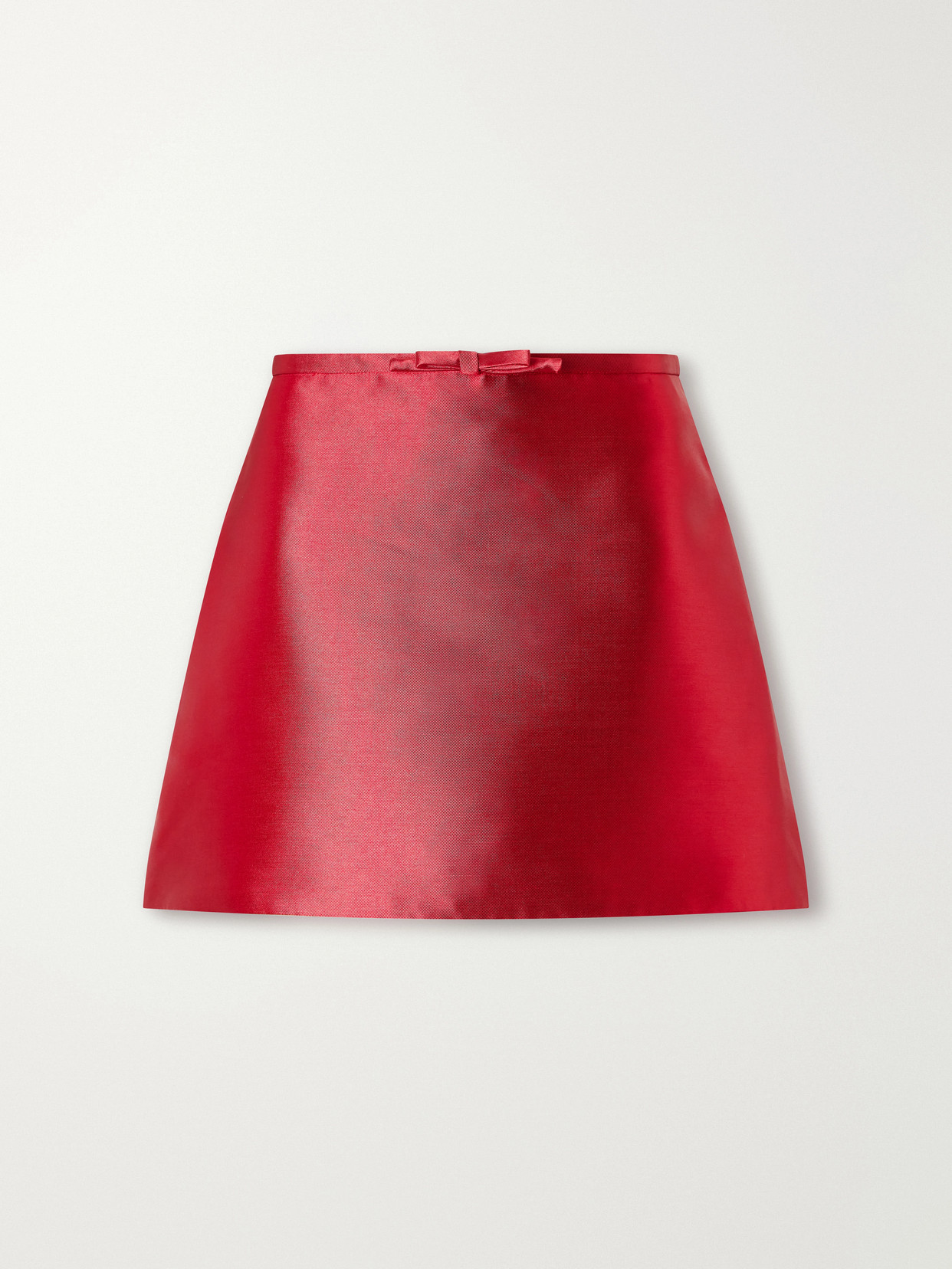 Viana Bow-Appliquéd Duchess-Satin Mini