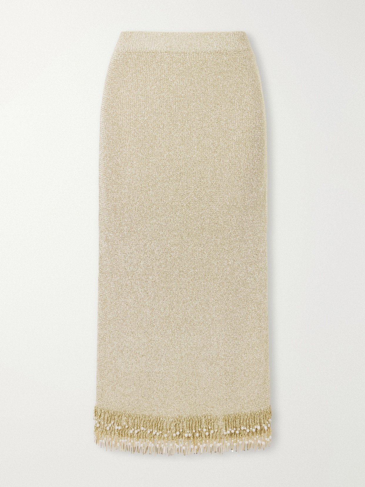 Zeni Bead-Embellished Bouclé Midi