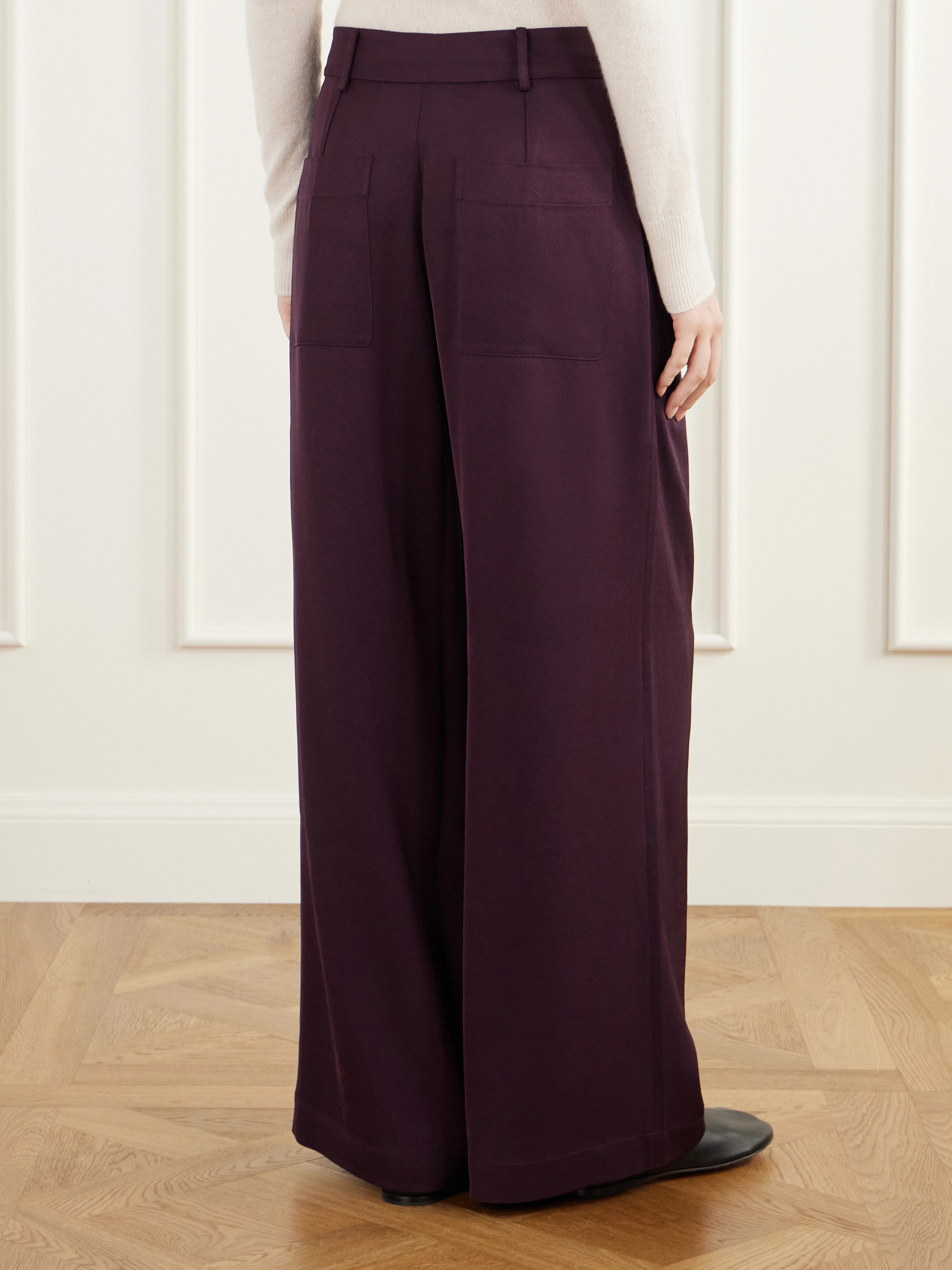 Proenza Schouler White Label Aria twill wide-leg trousers