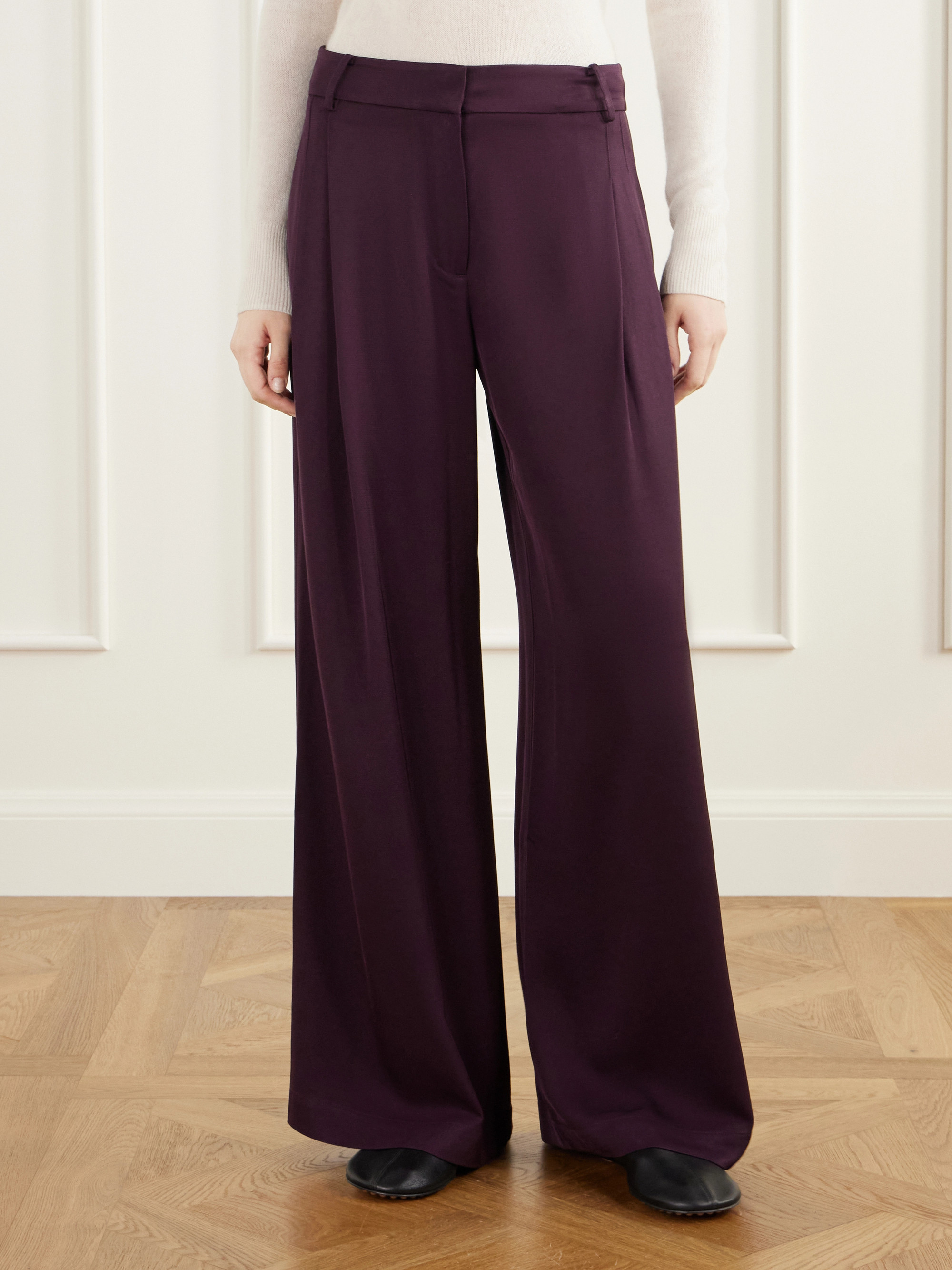 Proenza Schouler White Label Aria twill wide-leg trousers