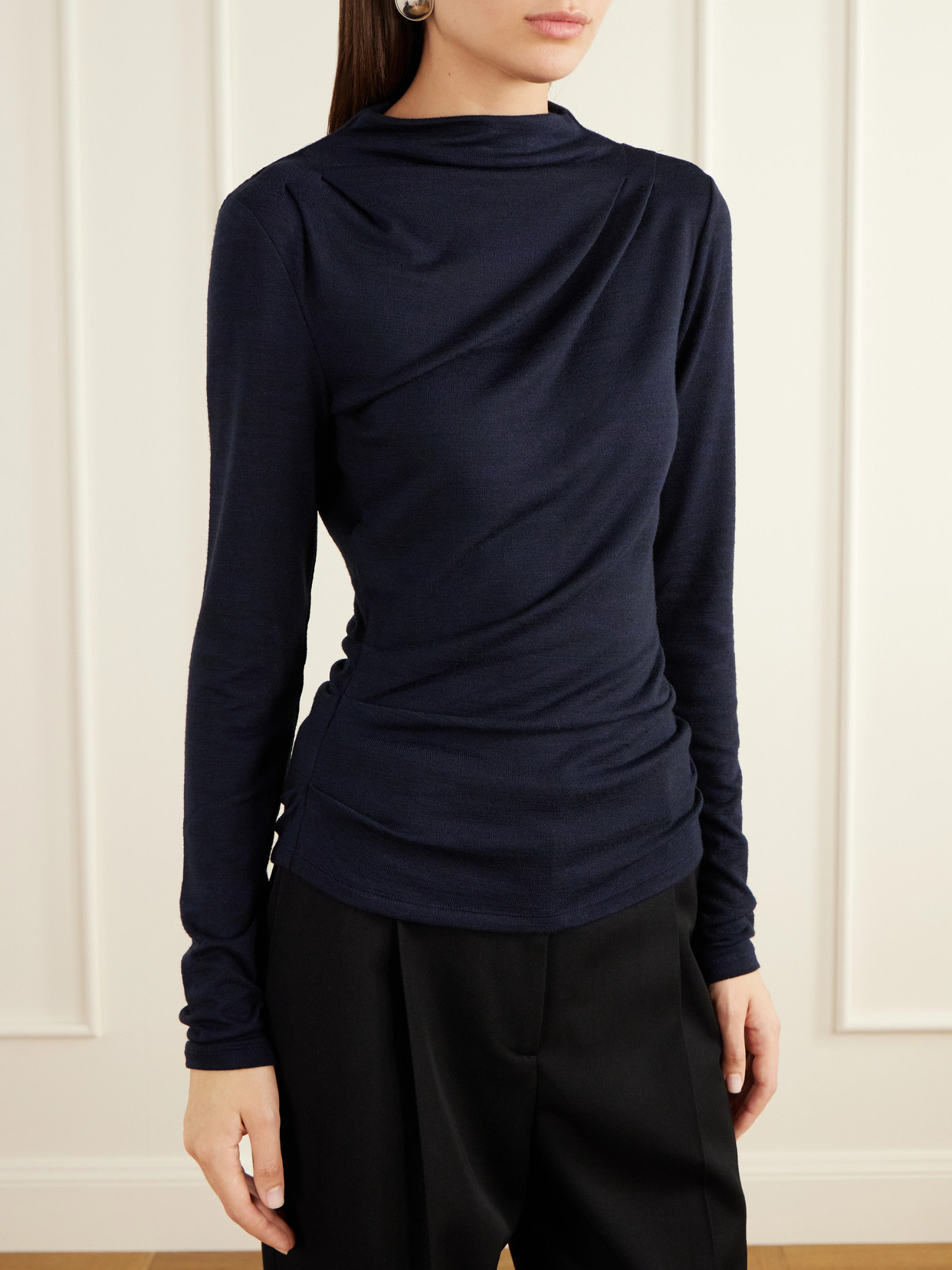 White Label - Mimi Draped Stretch-Jersey Top
