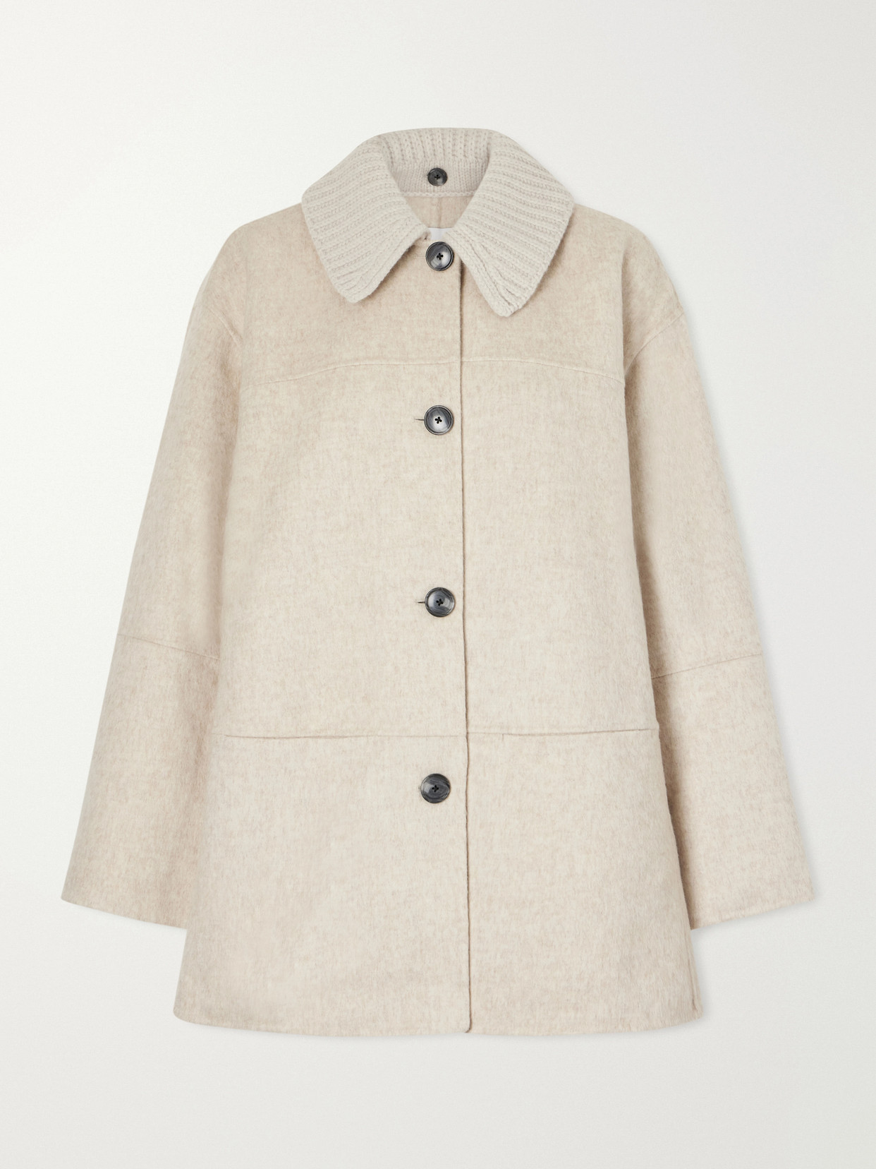 White Label - Lisa Paneled Rib-Trimmed Wool-Blend Jacket
