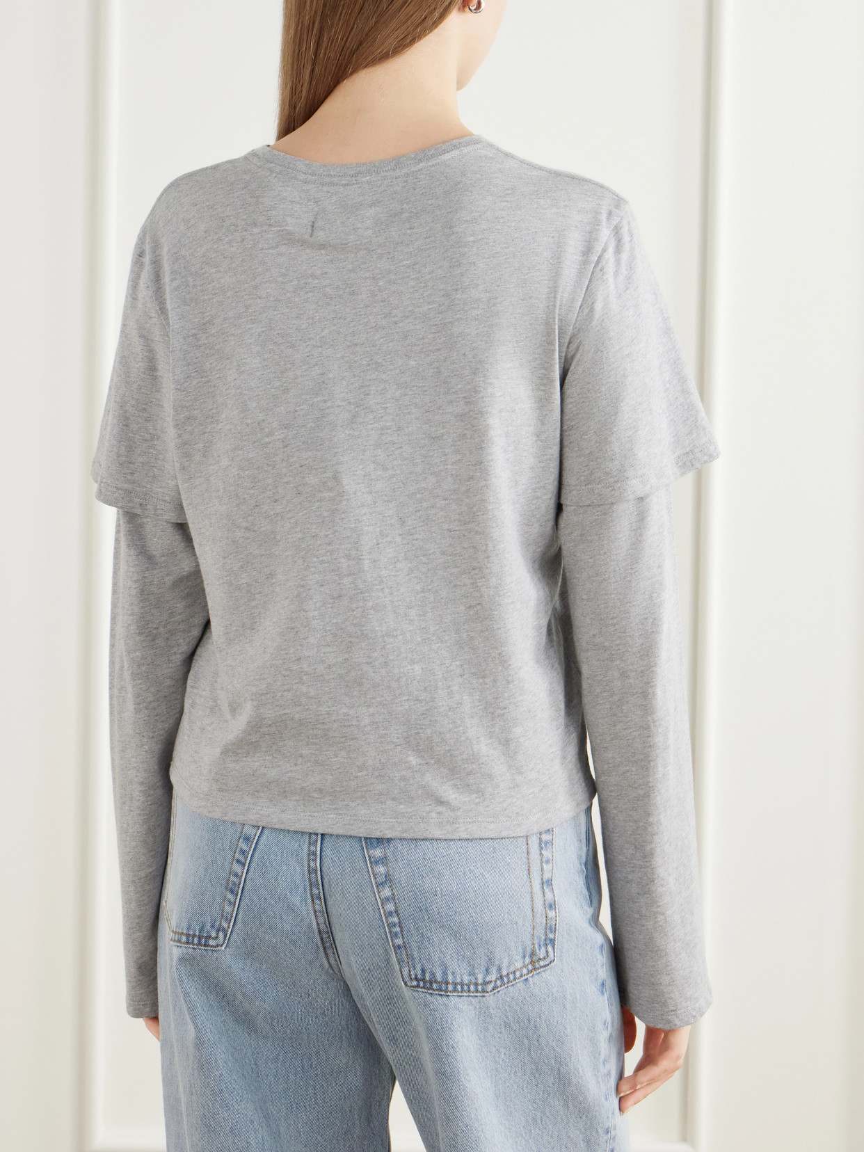 2Tee Layered Cotton-Jersey T-Shirt