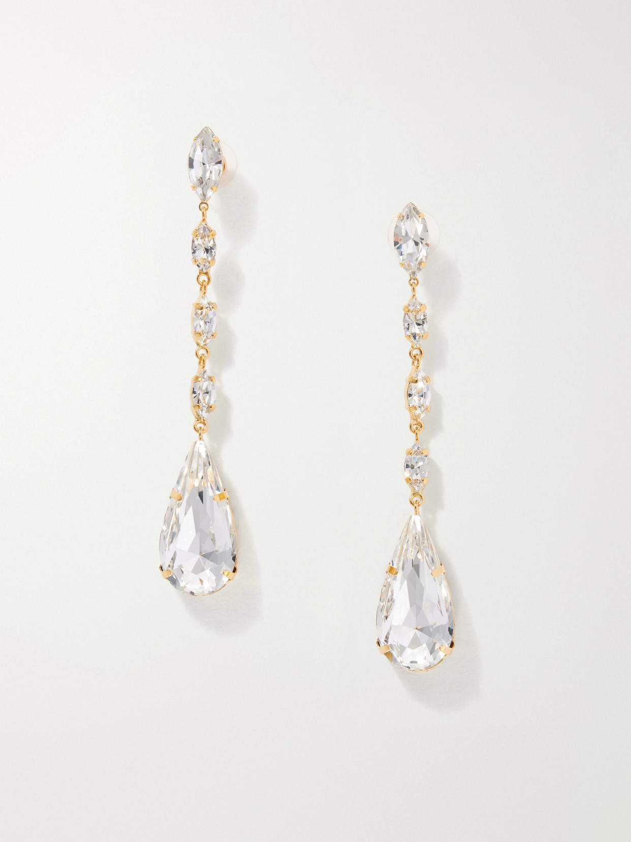 Jennifer Behr Graciela Gold-tone Brass Crystal Earrings