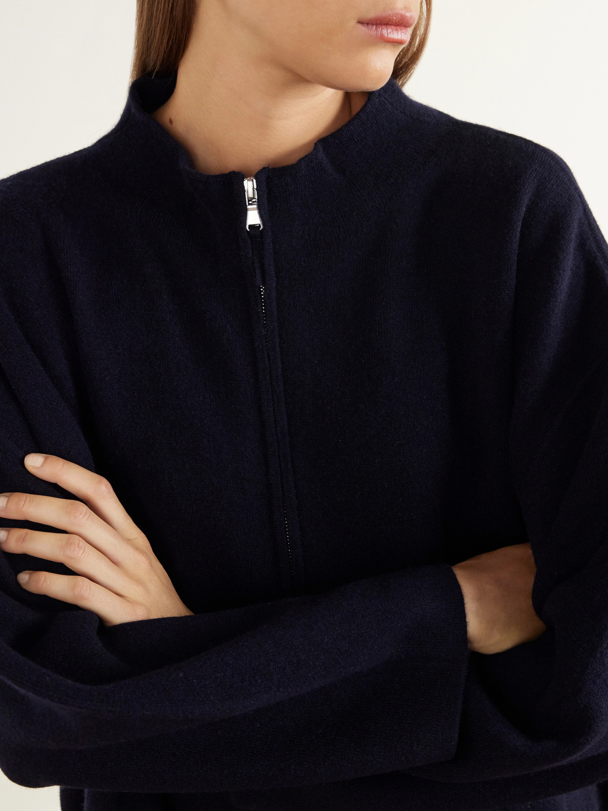 And Cashmere-Blend Zip-Up Jacket