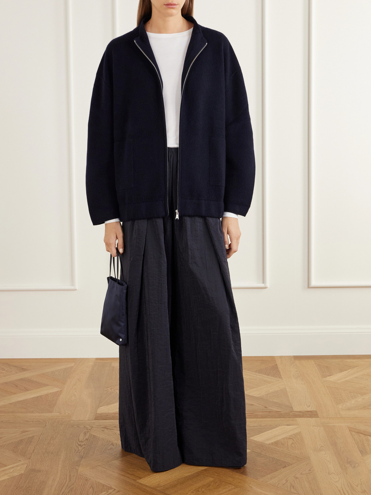 And Cashmere-Blend Zip-Up Jacket