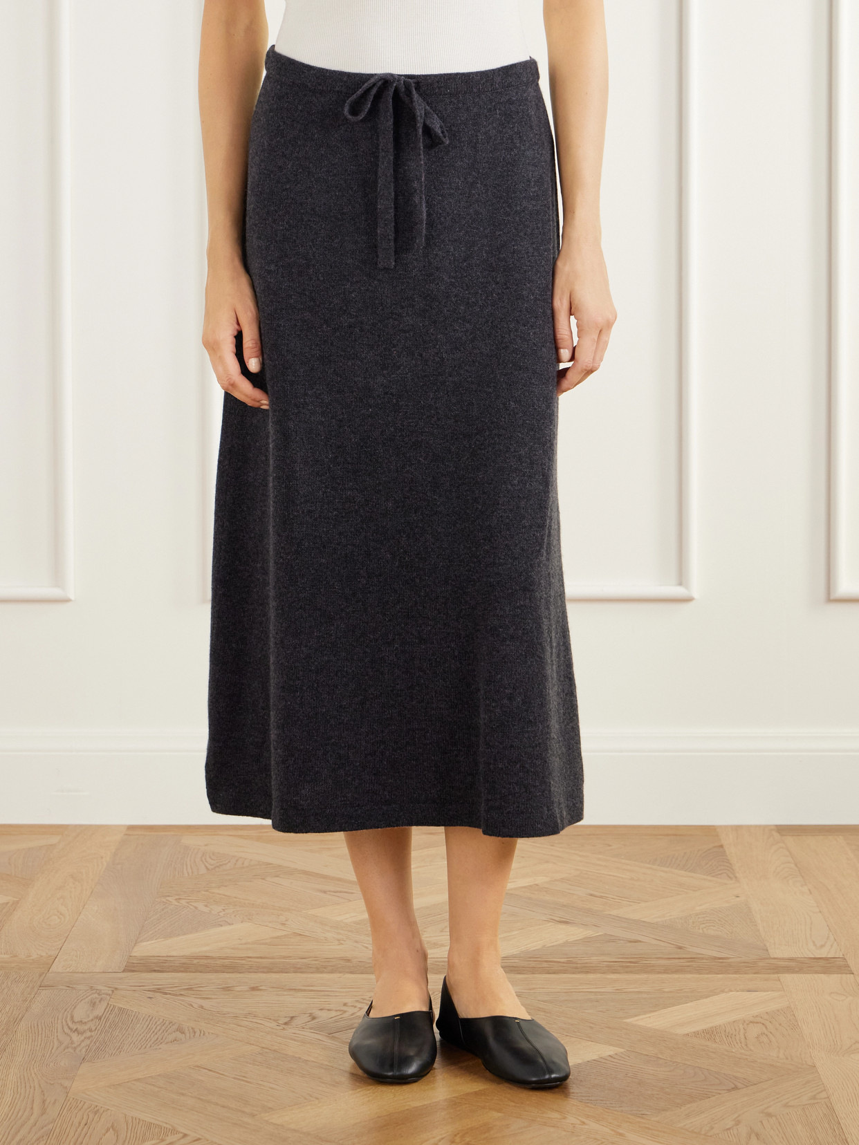 Drawstring Wool And Cashmere-Blend Midi