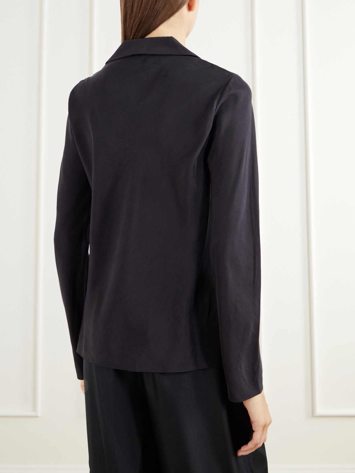 Washed Silk-Habotai Shirt