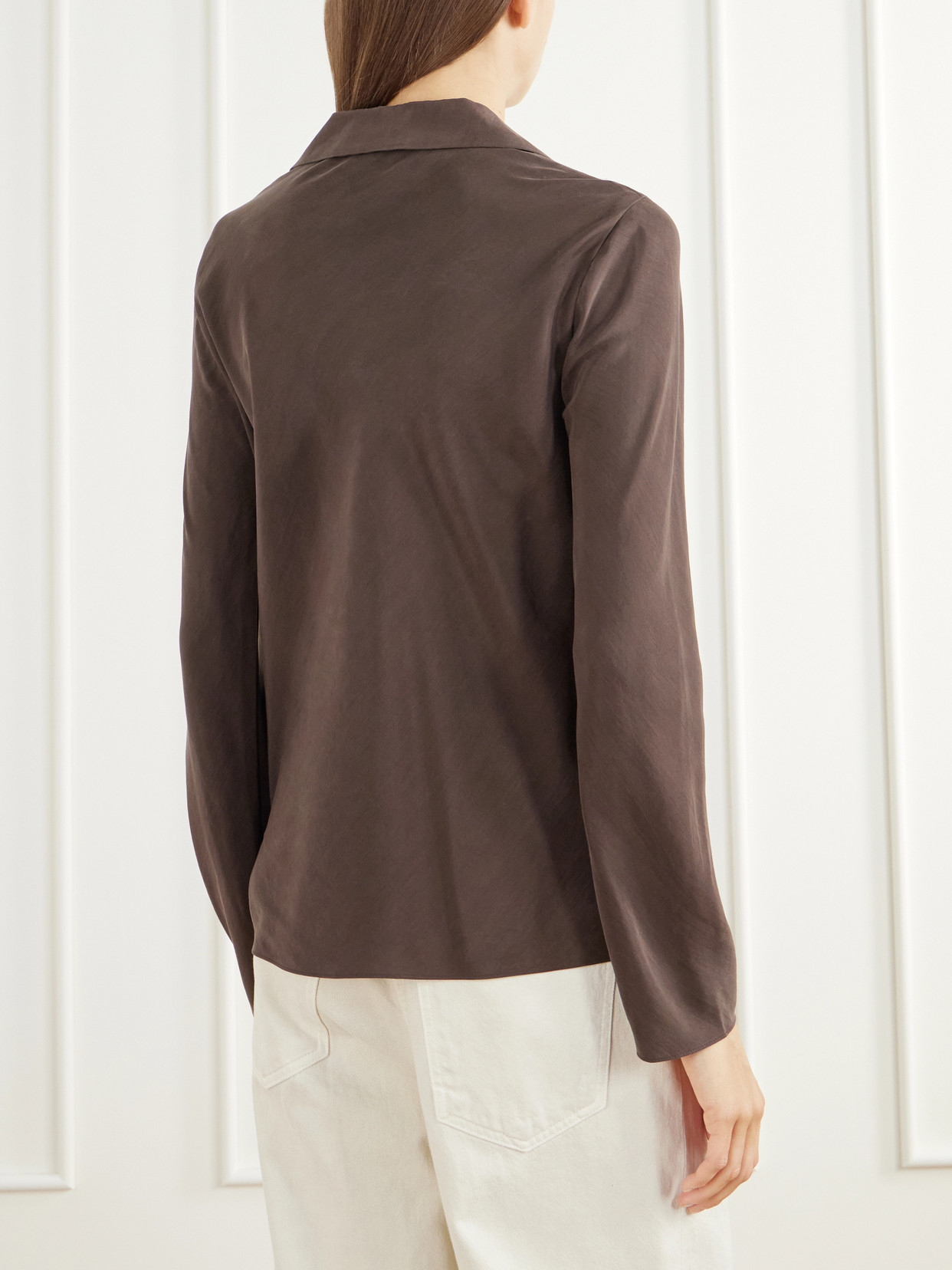 Washed Silk-Habotai Shirt
