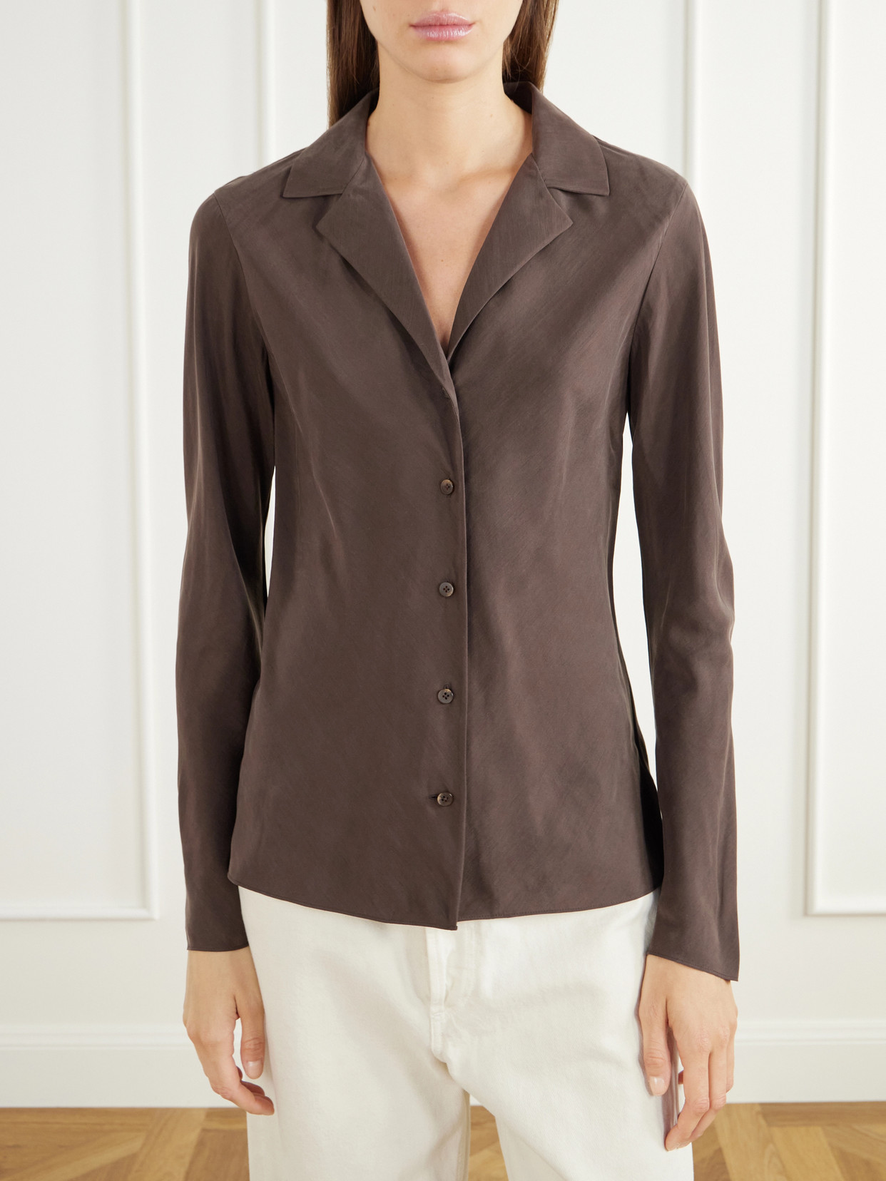 Washed Silk-Habotai Shirt