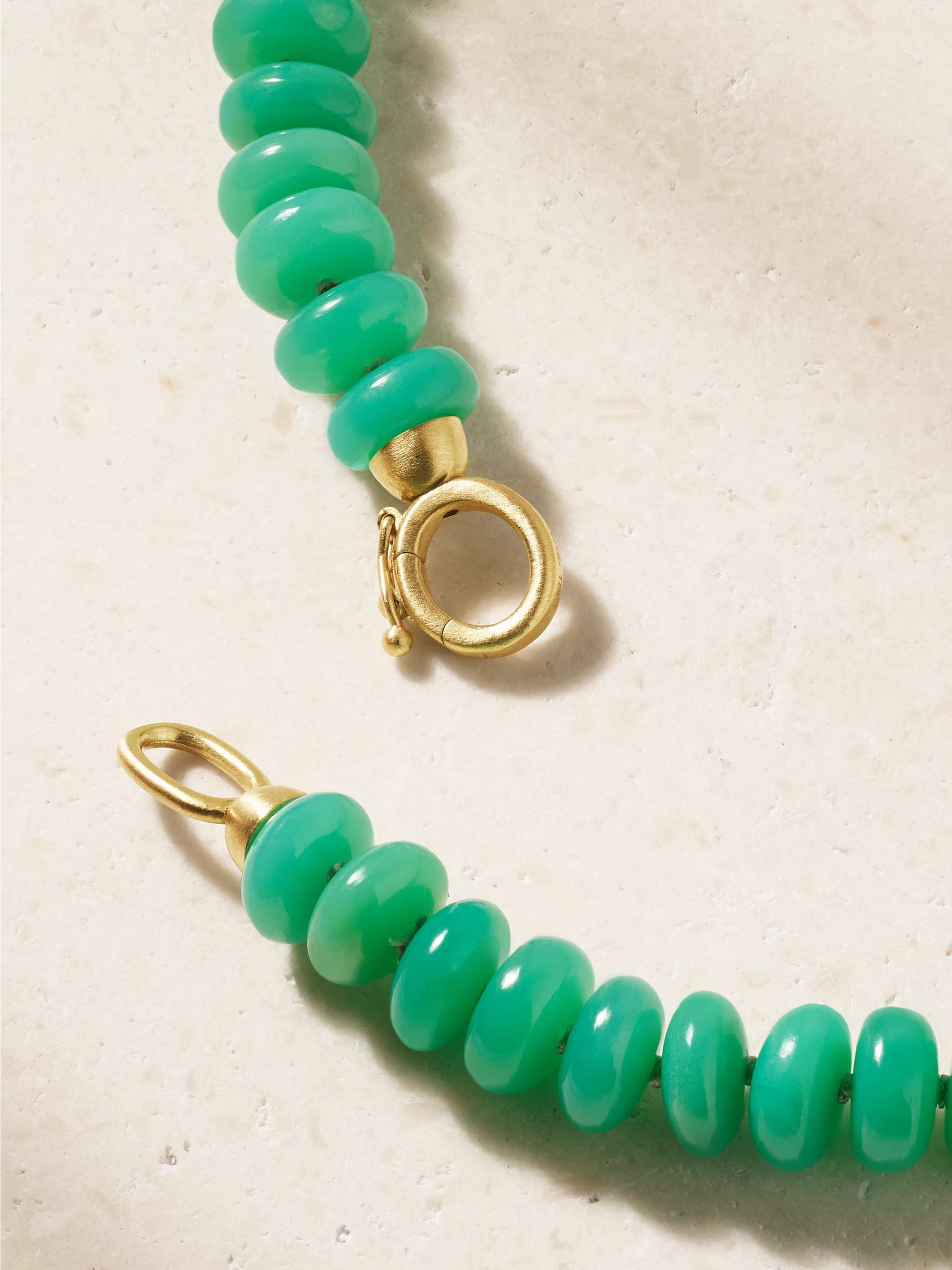 IRENE NEUWIRTH Candy 18-karat gold chrysoprase necklace