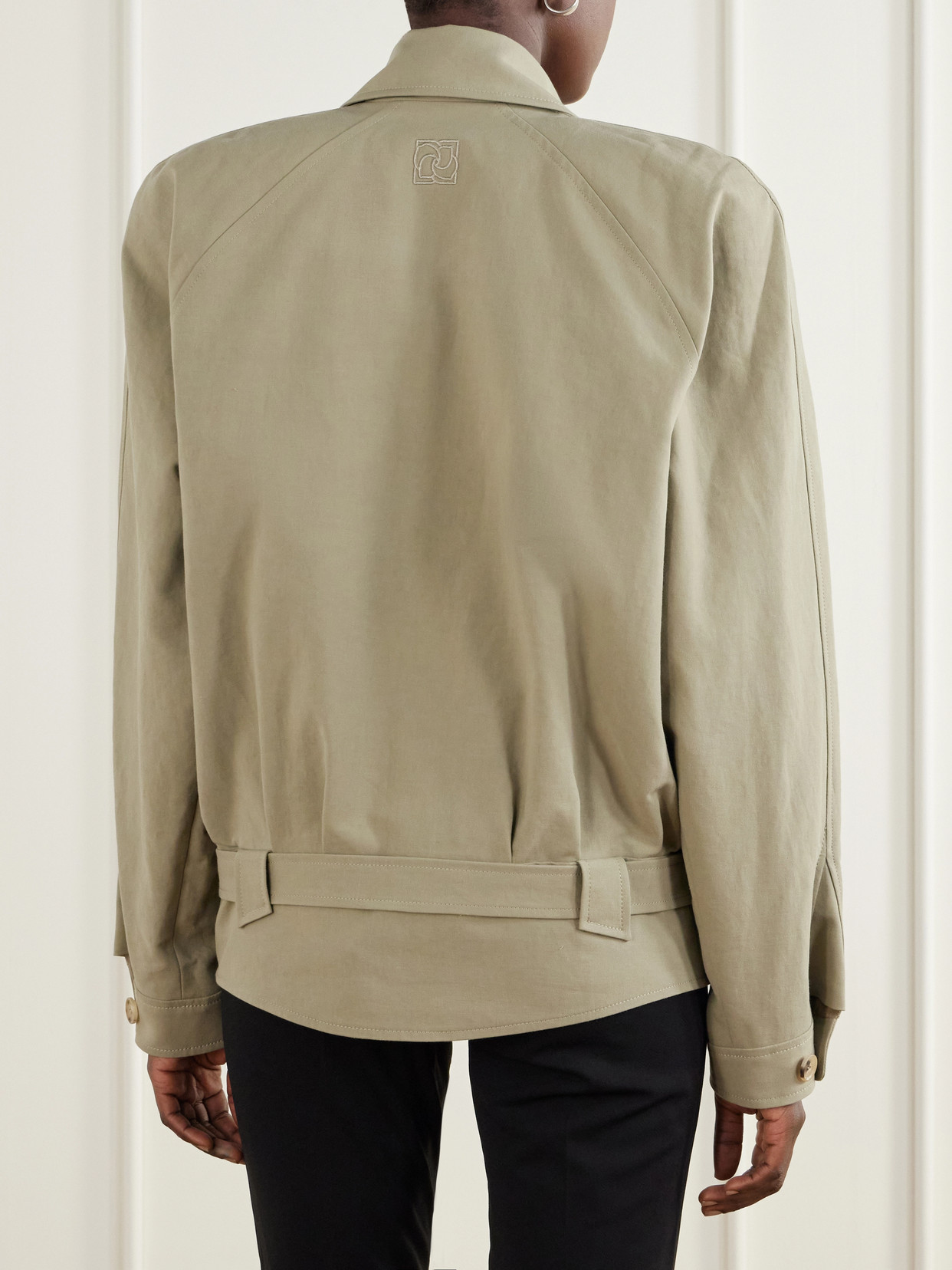 Belted Cotton-Gabardine Jacket