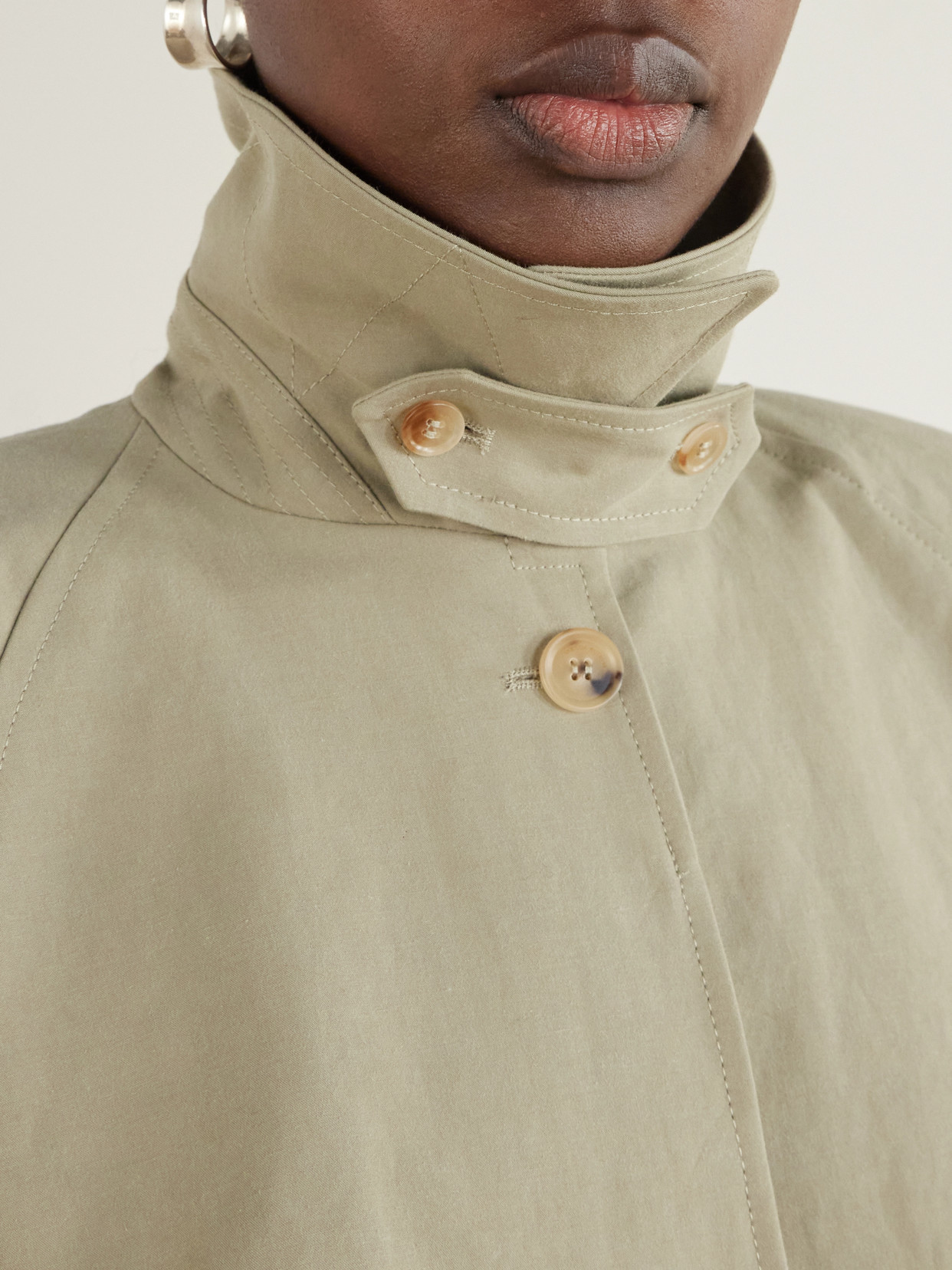 Belted Cotton-Gabardine Jacket