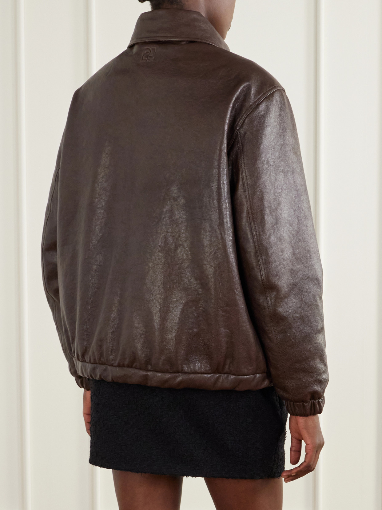 Leather Blouson Jacket