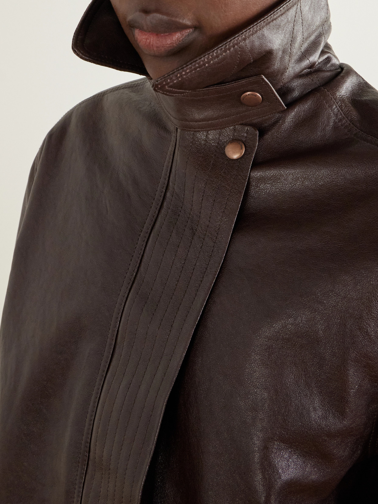 Leather Blouson Jacket