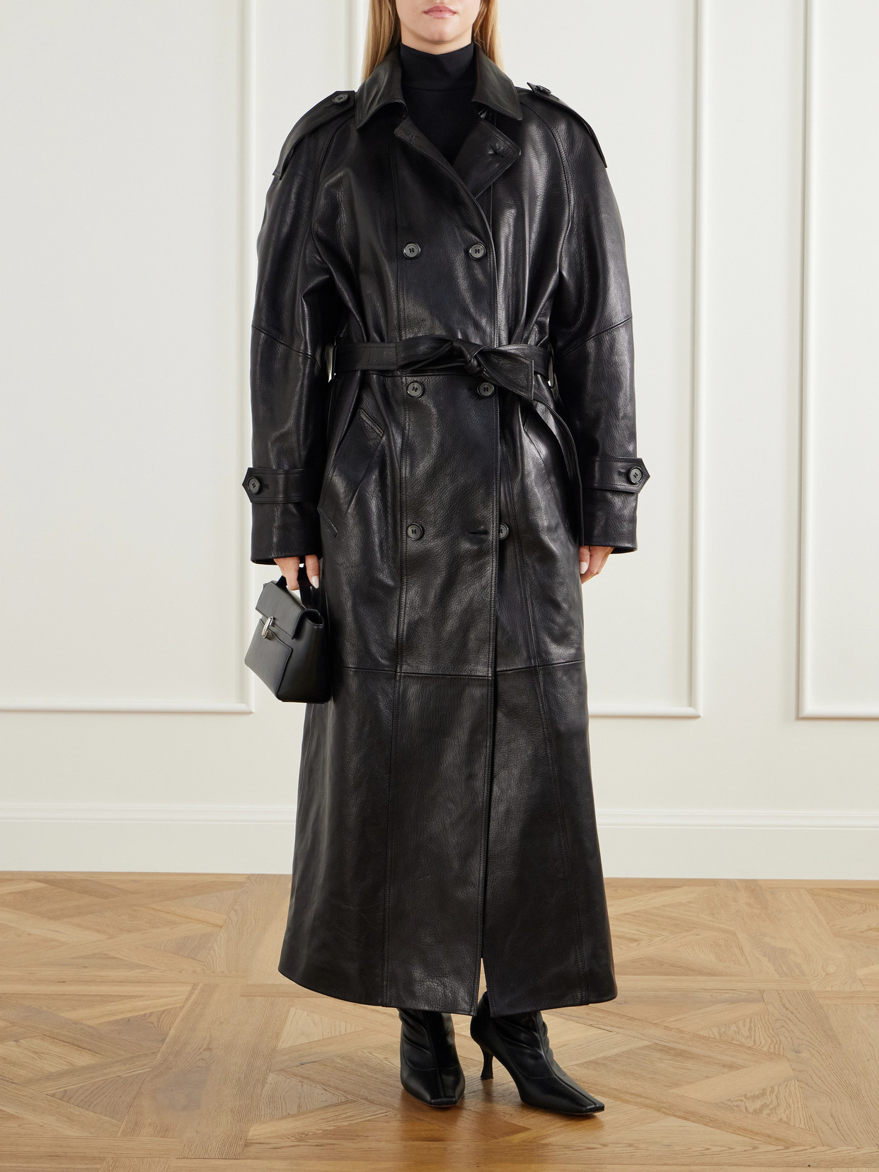 Double-Breasted Full-Grain Trench Coat