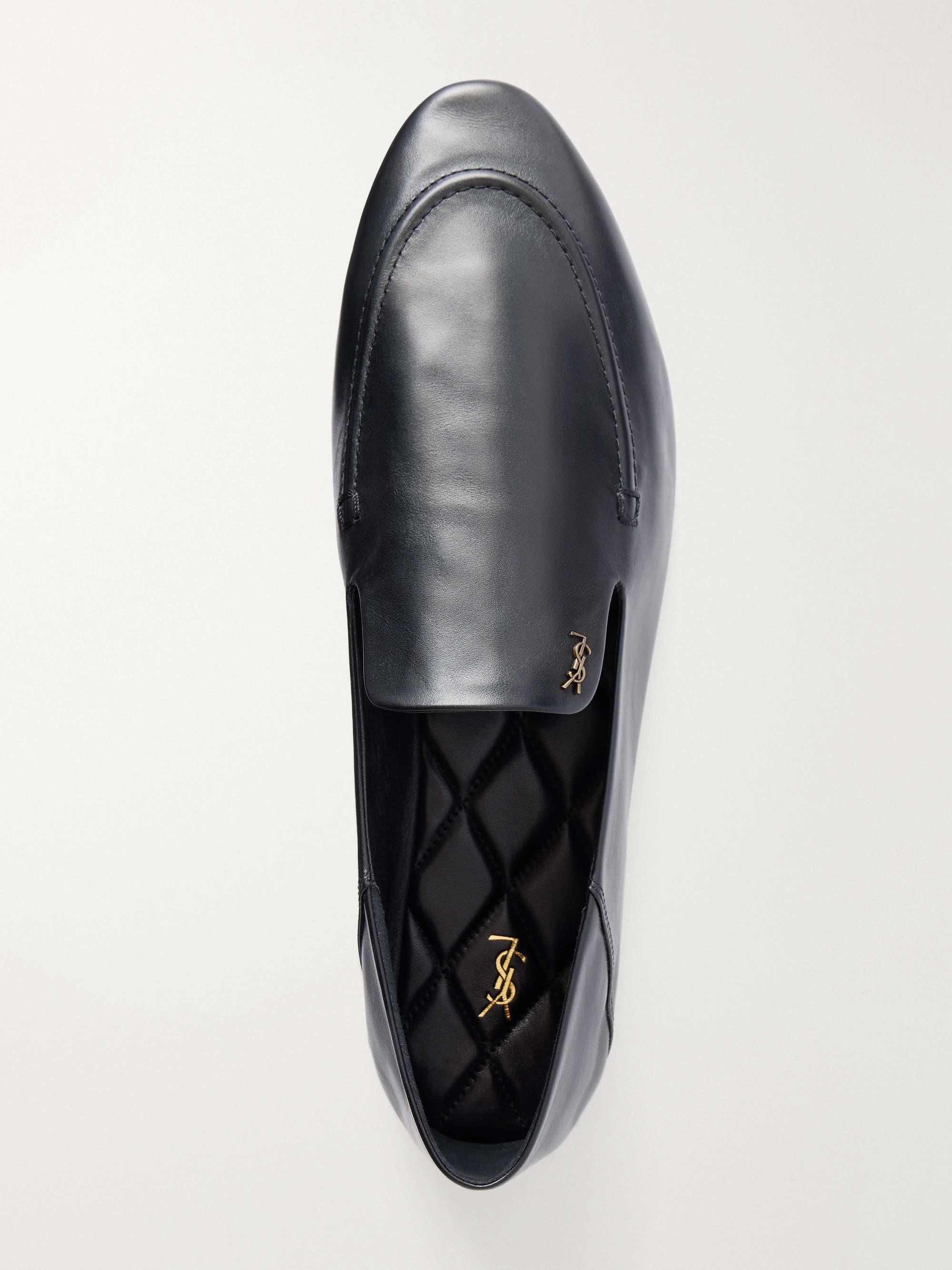 SAINT LAURENT Alain Cassandre-embellished leather loafer | NET-A