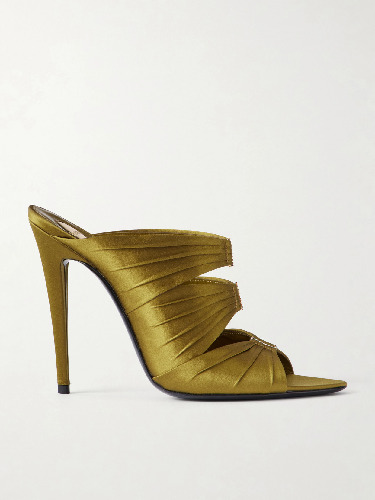 Emilie 110 Crystal-Embellished Gathered Sandals