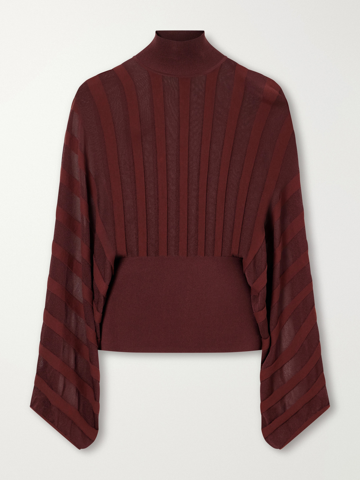 Clash Striped Stretch-Jersey Turtleneck Sweater