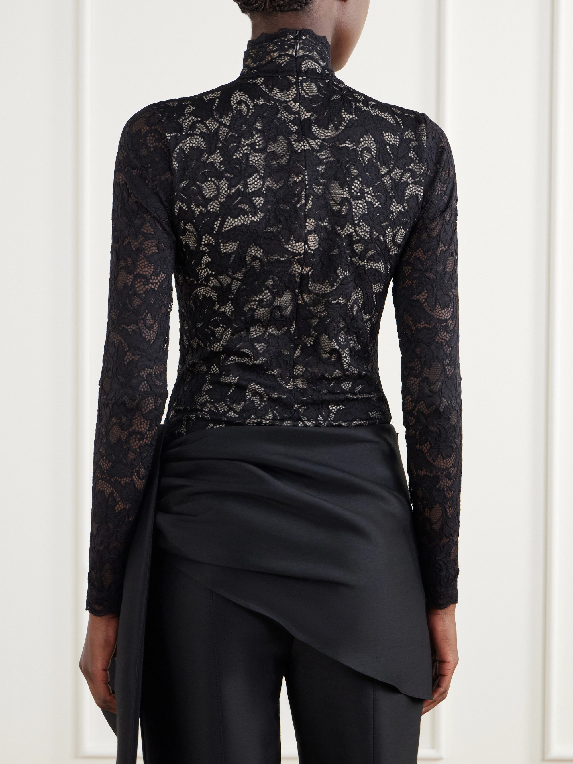 Zimmermann Corded lace turtleneck bodysuit