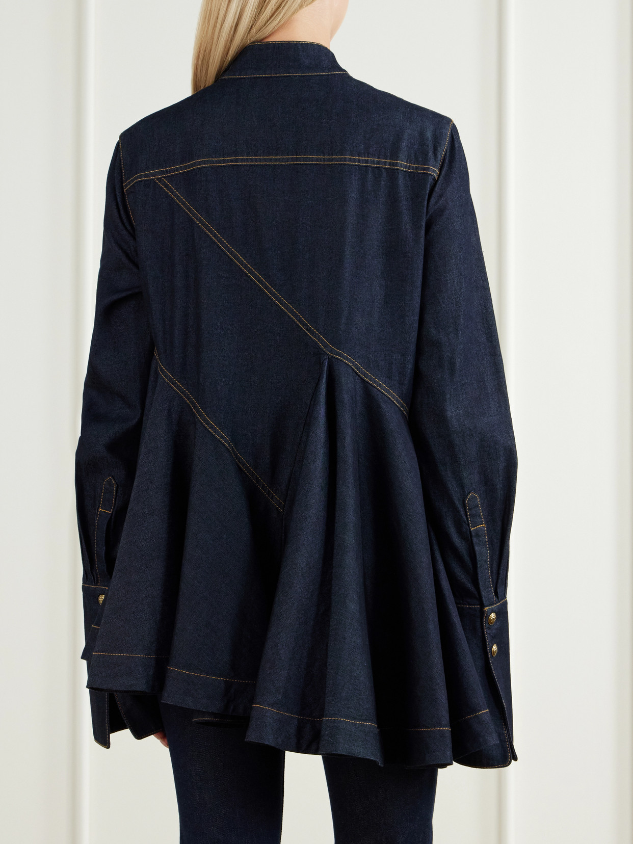 Asymmetric Denim Shirt