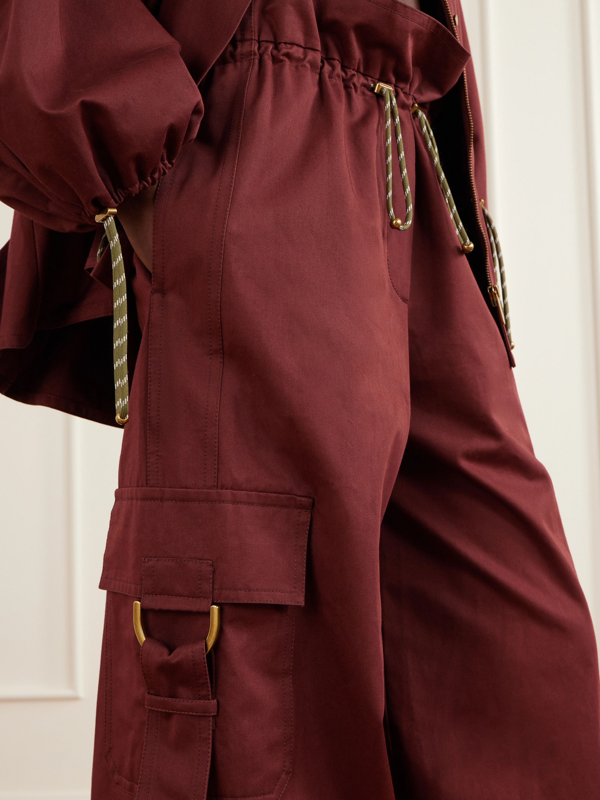Zimmermann Clash cotton-drill tapered cargo pants