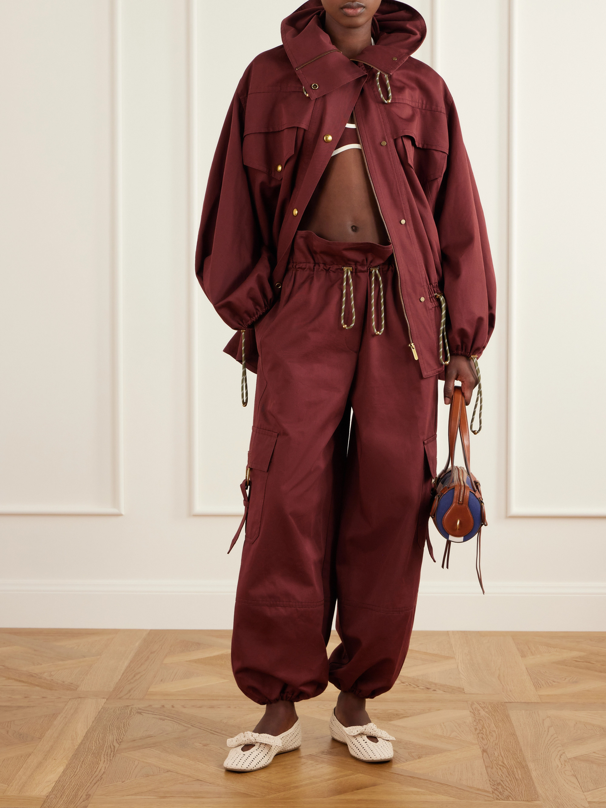 Zimmermann Clash cotton-drill tapered cargo pants