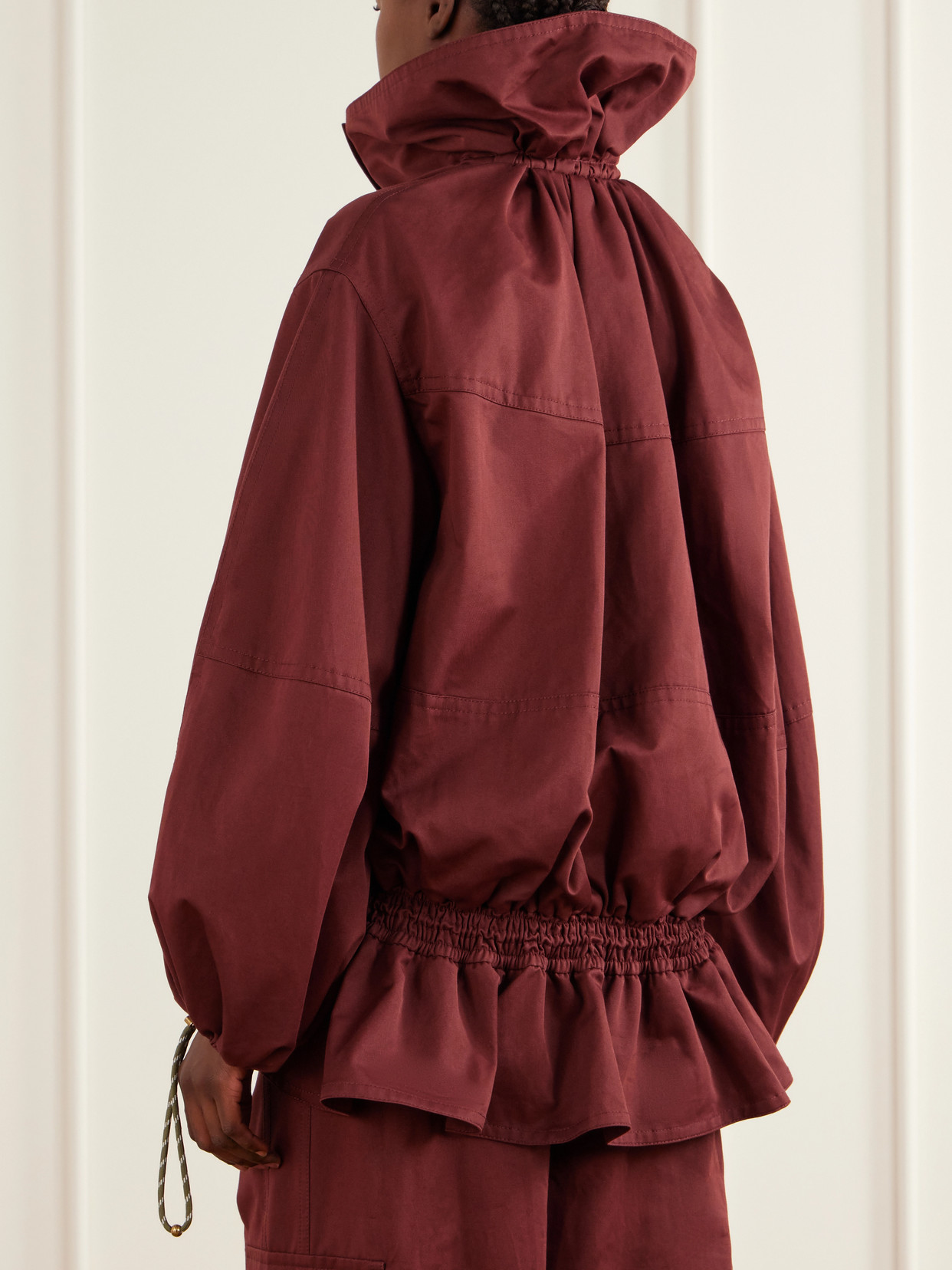 Clash Drawstring Cotton-Drill Jacket