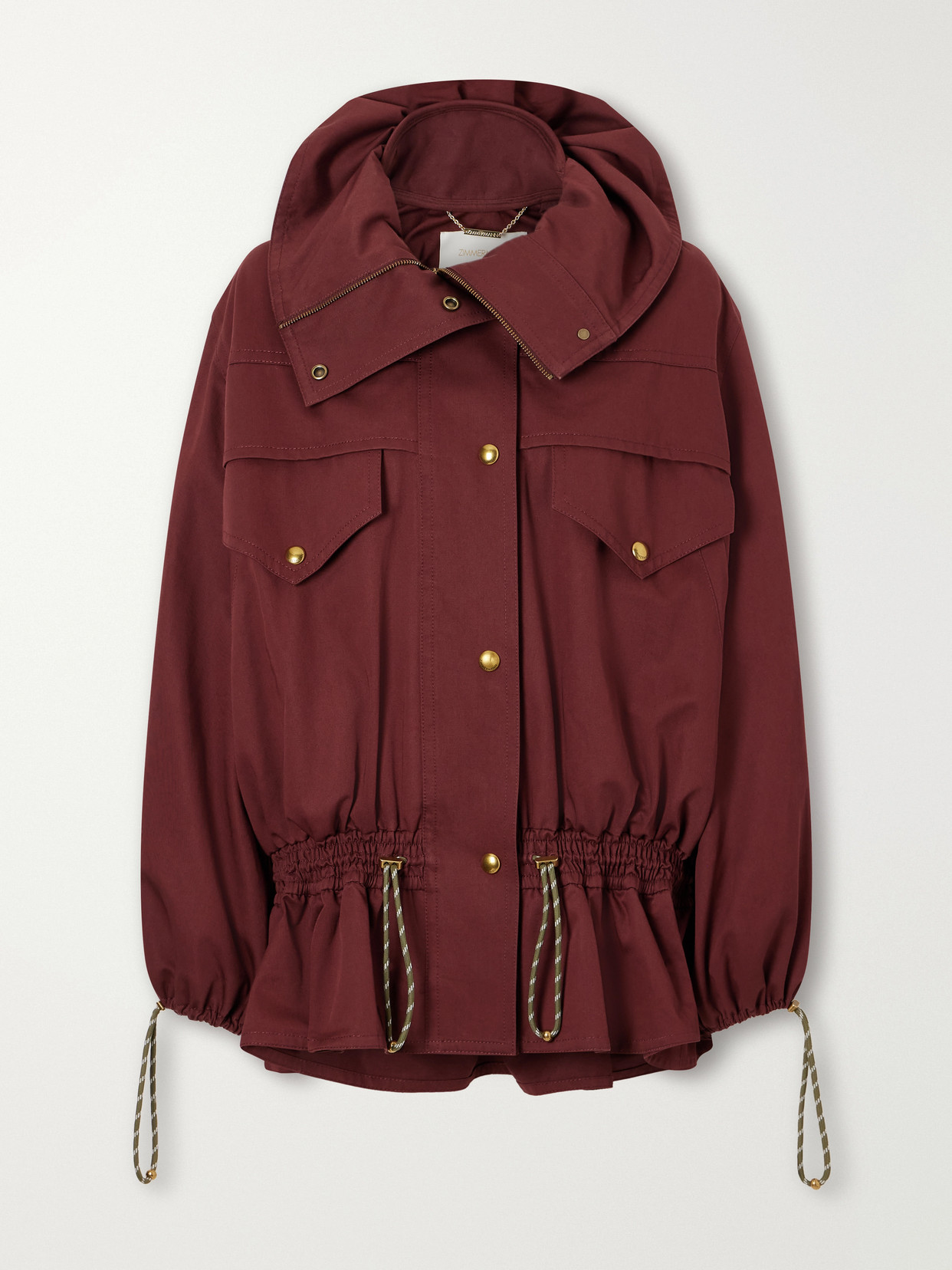 Clash Drawstring Cotton-Drill Jacket