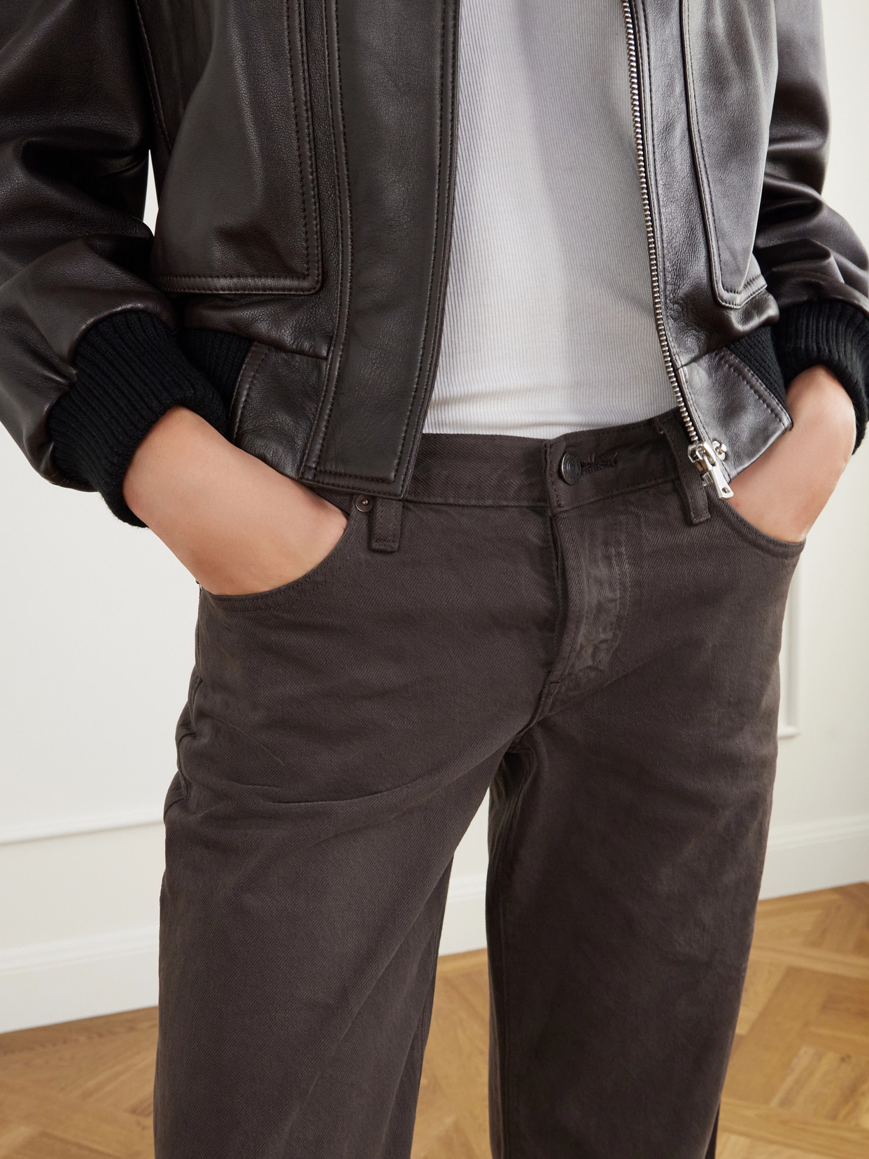 The Gray Regenerative Low-Rise Wide- Leg
