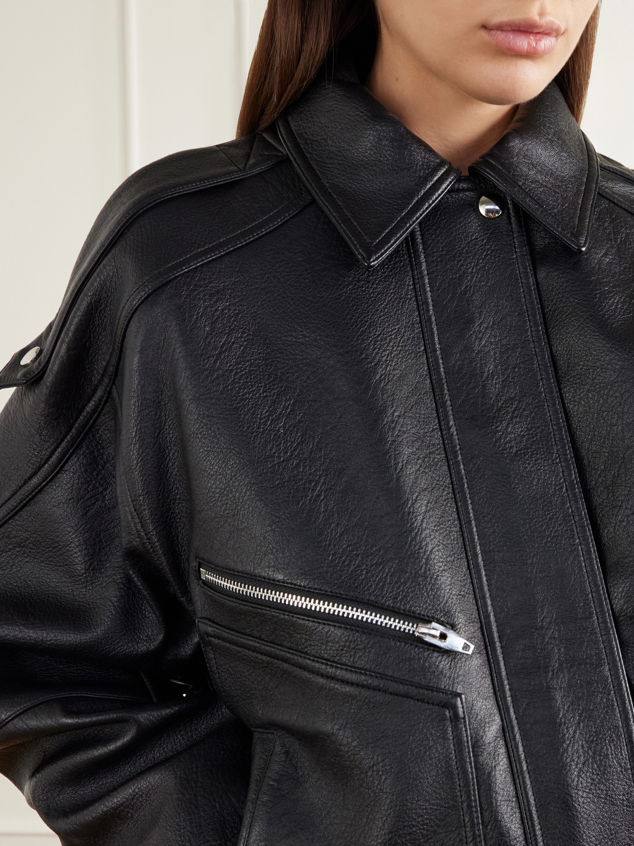 Hudson Glossed Biker Jacket