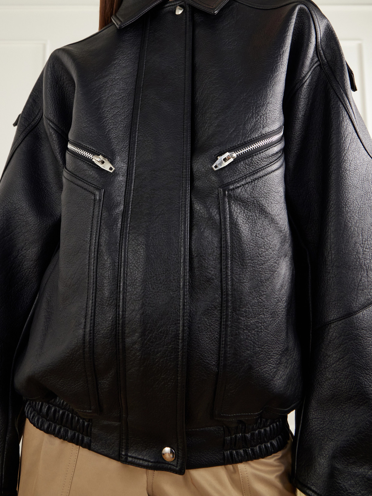 Hudson Glossed Biker Jacket