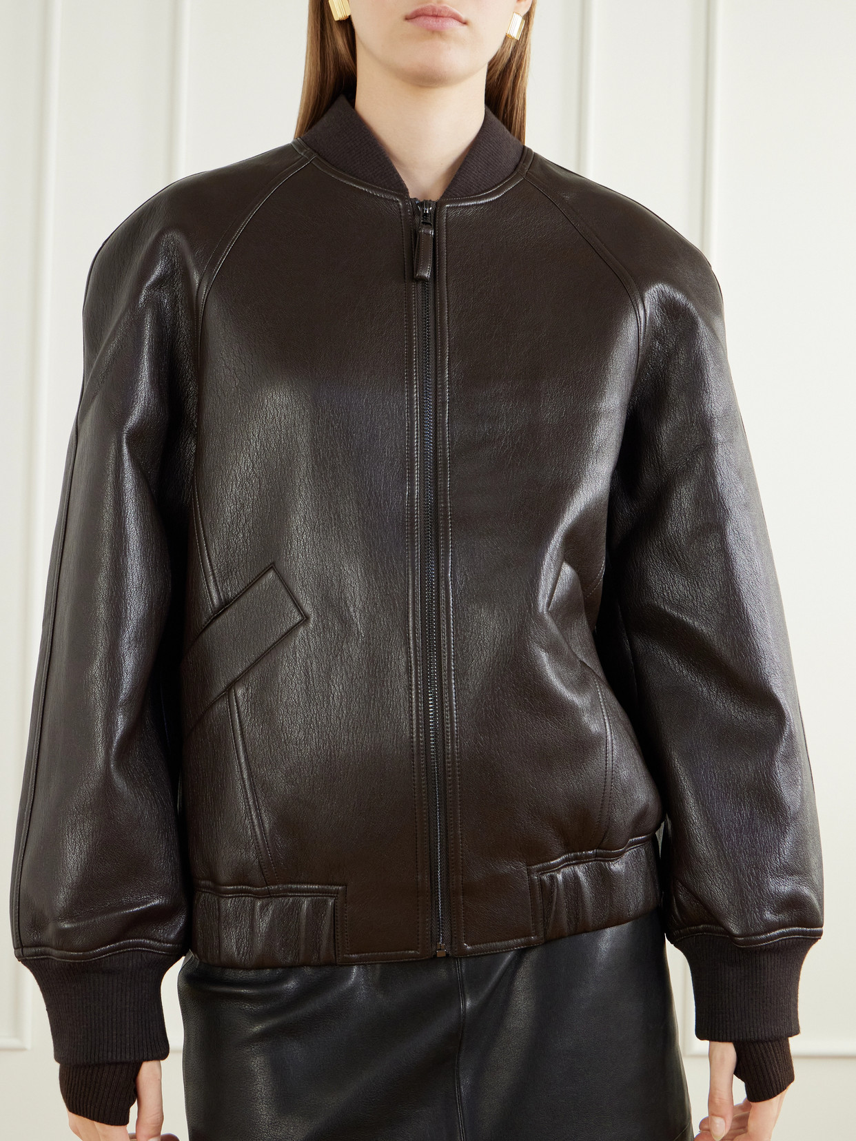 Alena Coated Bomber Jacket