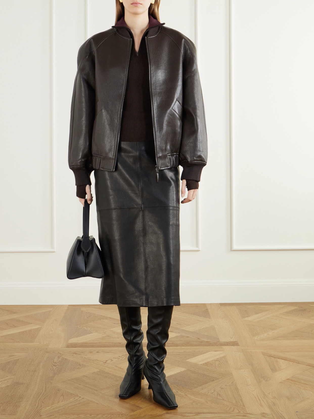 Alena Coated Bomber Jacket