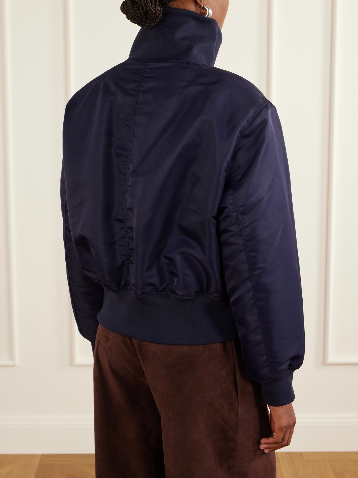Storm Satin Bomber Jacket