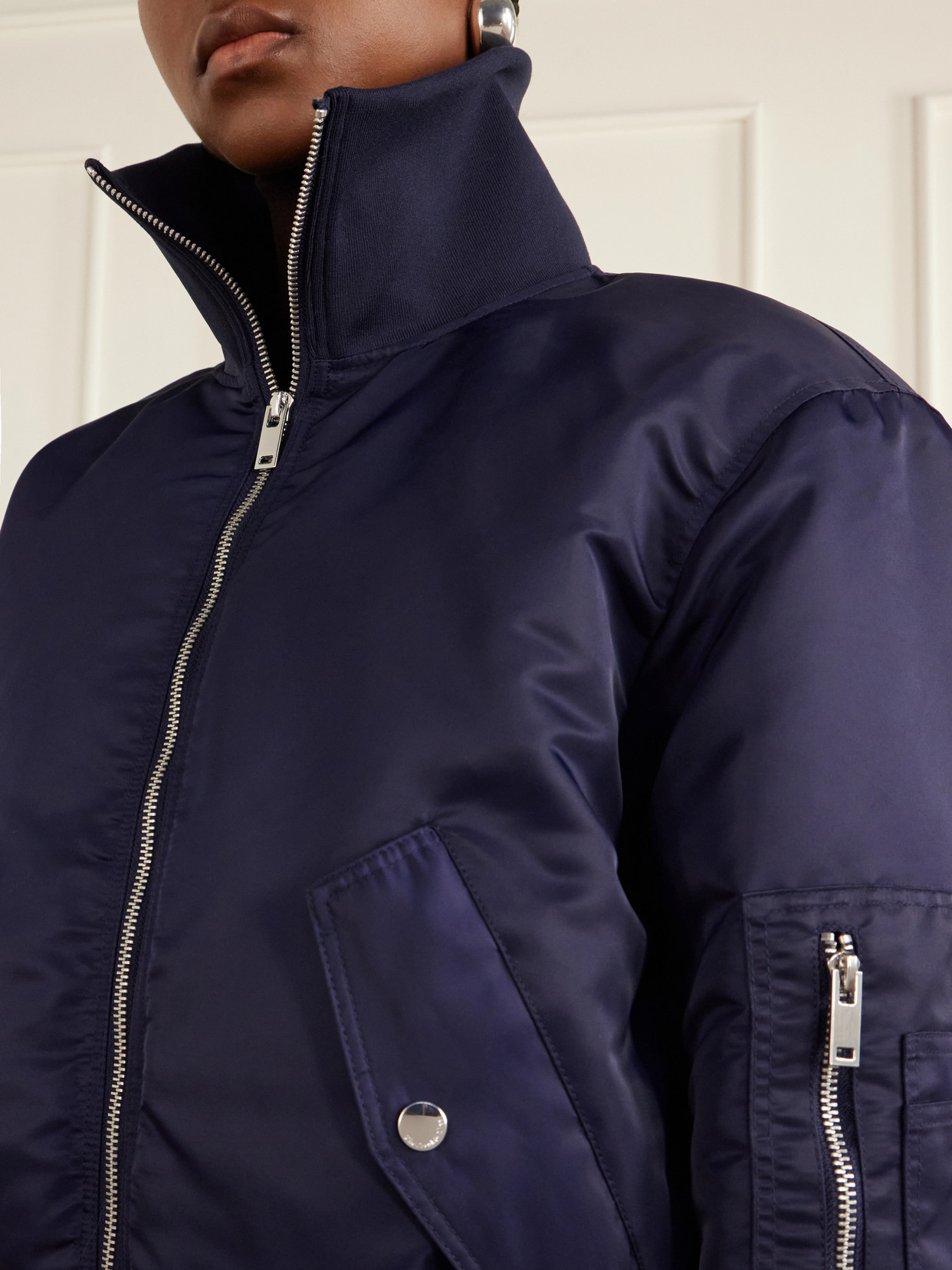 Storm Satin Bomber Jacket